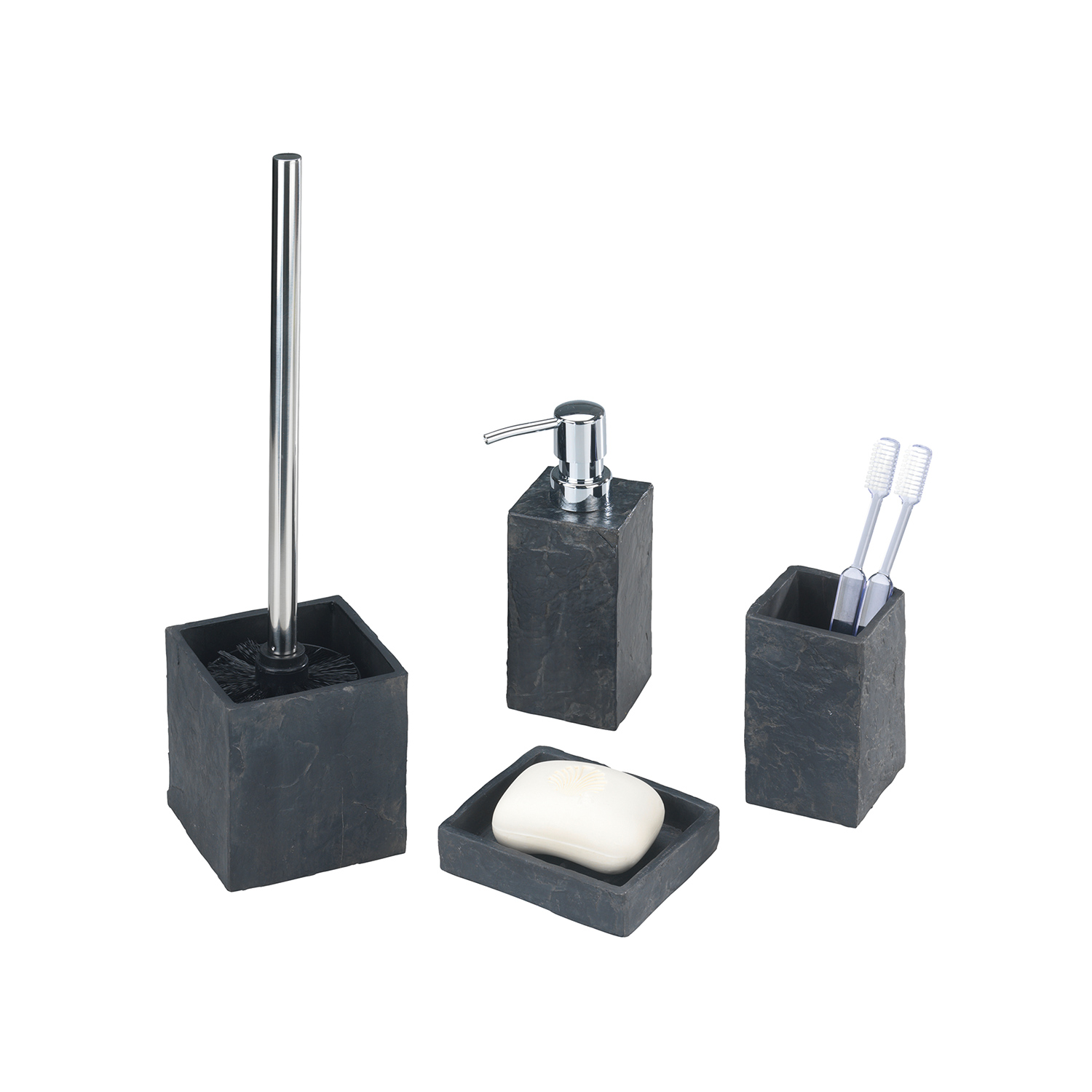 WENKO SET ACCESSORI DA BAGNO CON SCOPINO SLATE ROCK SERIE ACCESSORI ... WENKO SET ACCESSORI DA BAGNO CON SCOPINO SLATE ROCK SERIE ACCESSORI ...