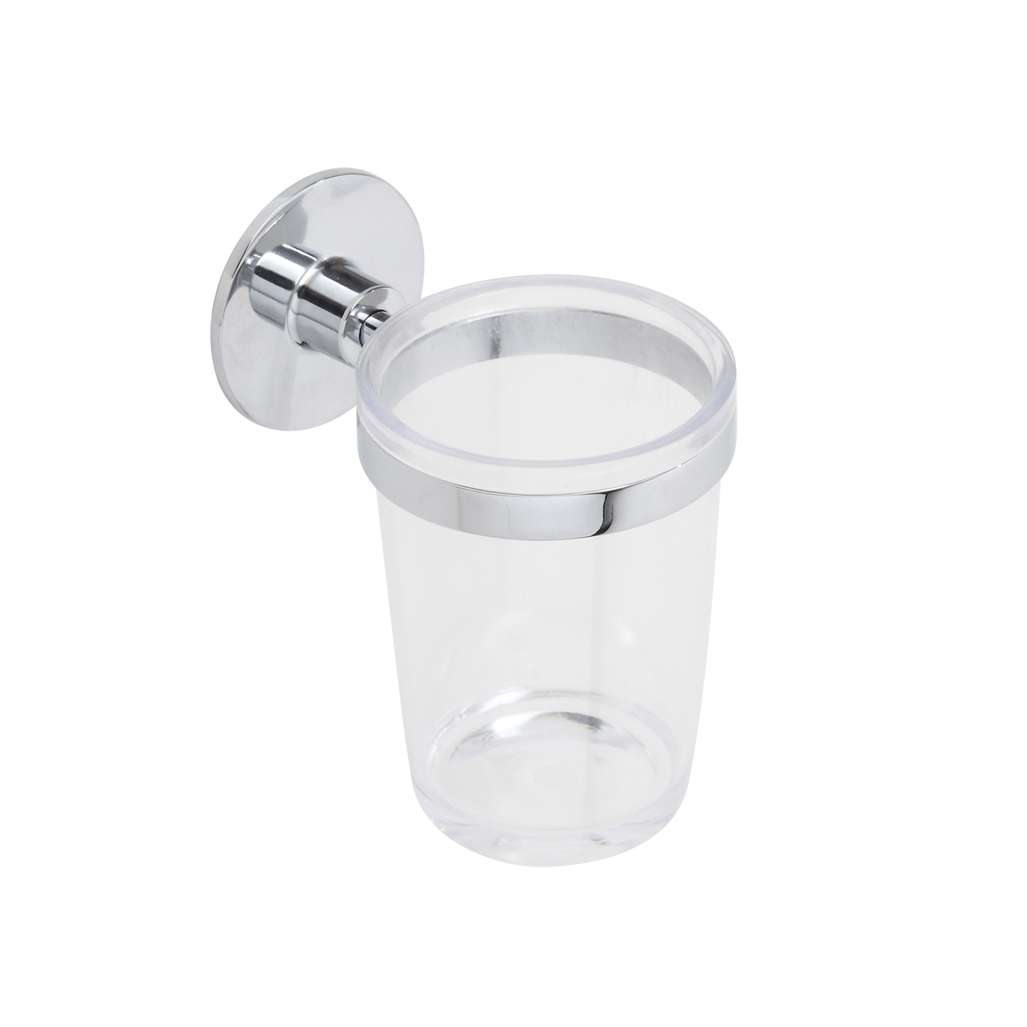 Portaspazzolino-Portaspazzolino con bicchiere in acciaio INOX