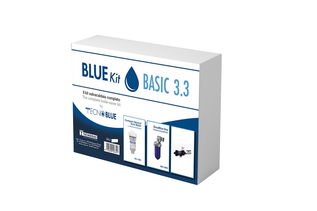 Image of Kit Salvacaldaia Tecnogas Blue Kit Basic 3.3 Defangatore filtro magnetico + dosatore polifosfati +neutralizzatore di condensa