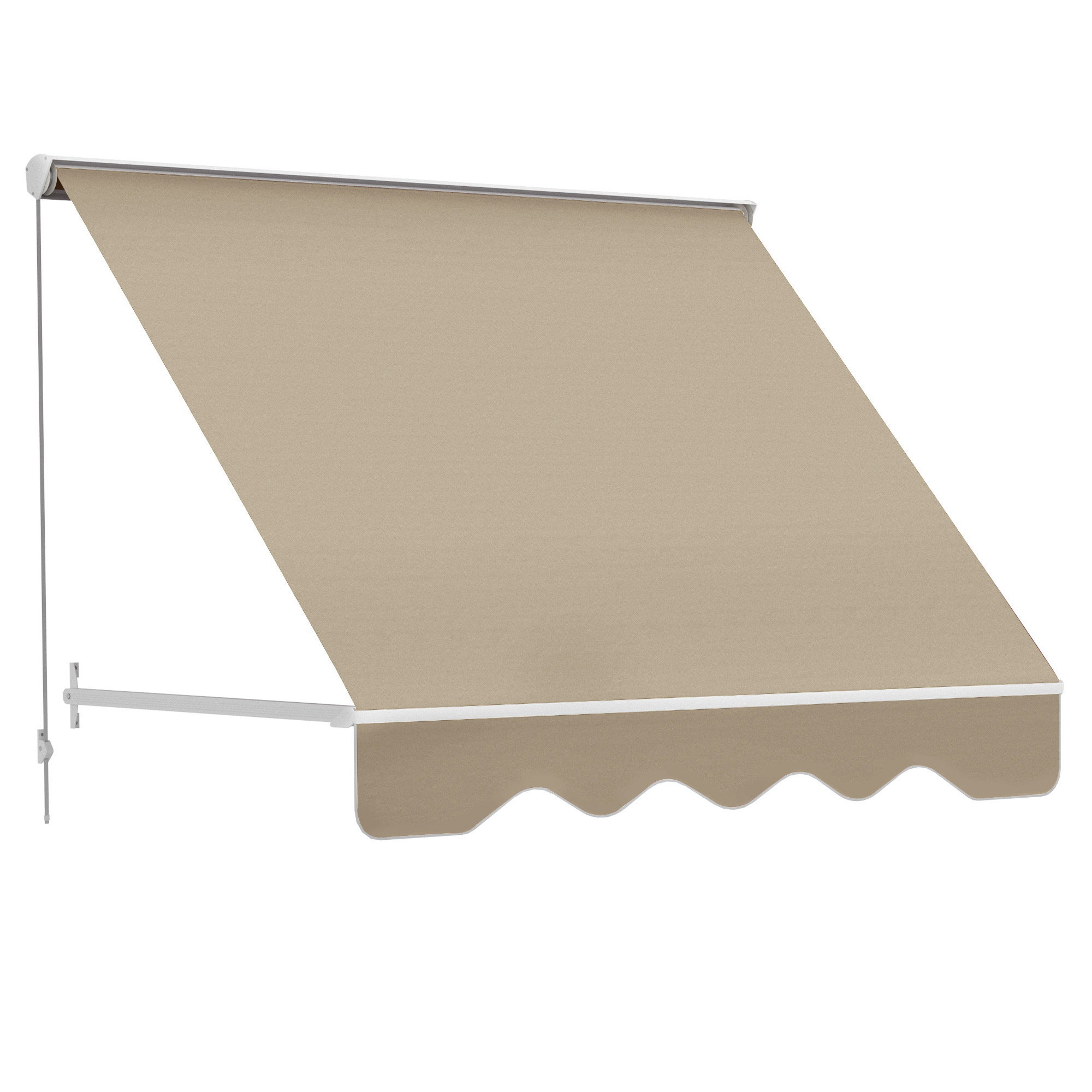 Easycomfort Tenda da Sole a Caduta con Rullo Avvolgibile e Angolazione Regolabile 0-120°, 180×70cm, Beige