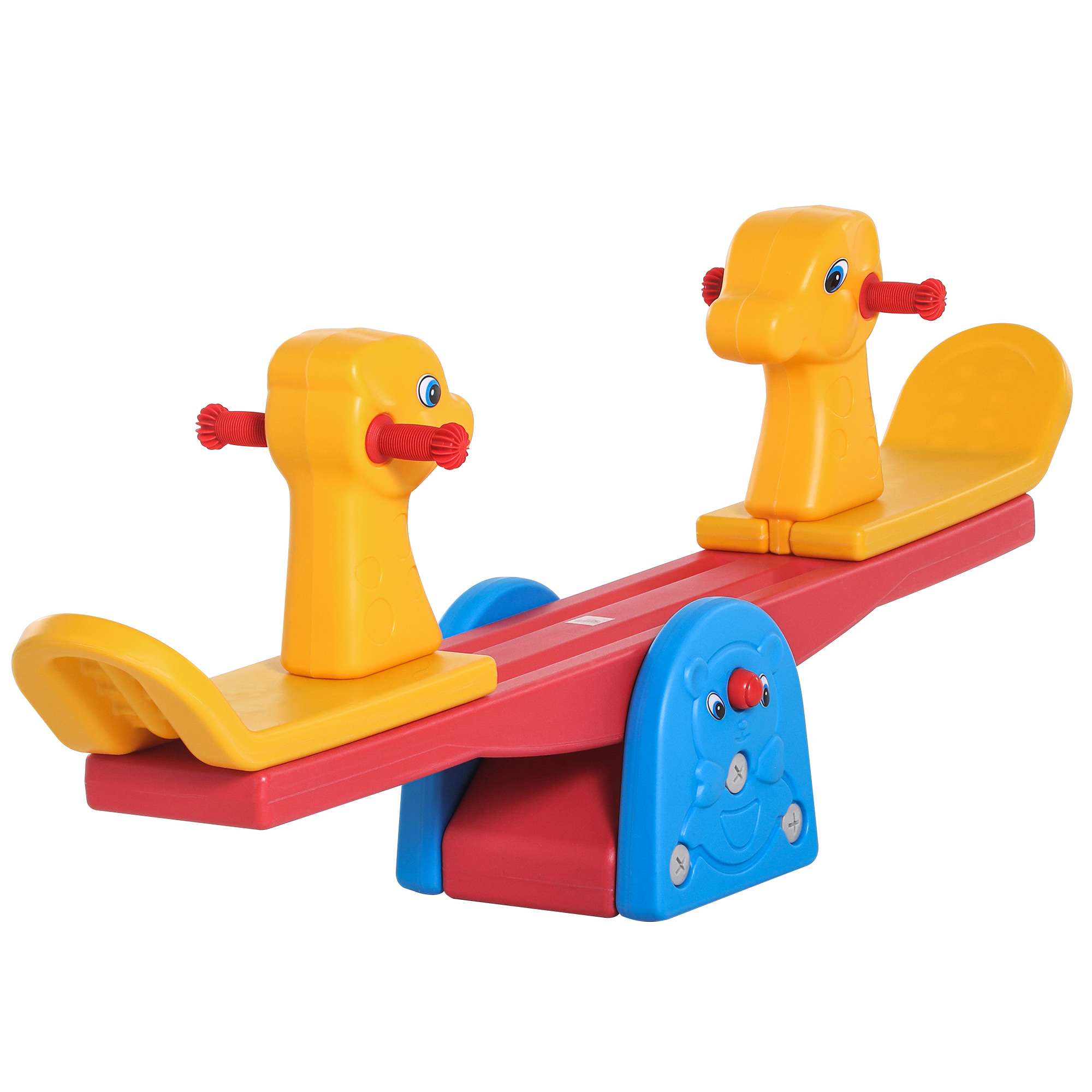 Image of Easycomfort Altalena a Bilico con Maniglie Antiscivolo per Bambini Età 1-4 Anni, Plastica HDPE Atossica, 150x32x60cm, Multicolore