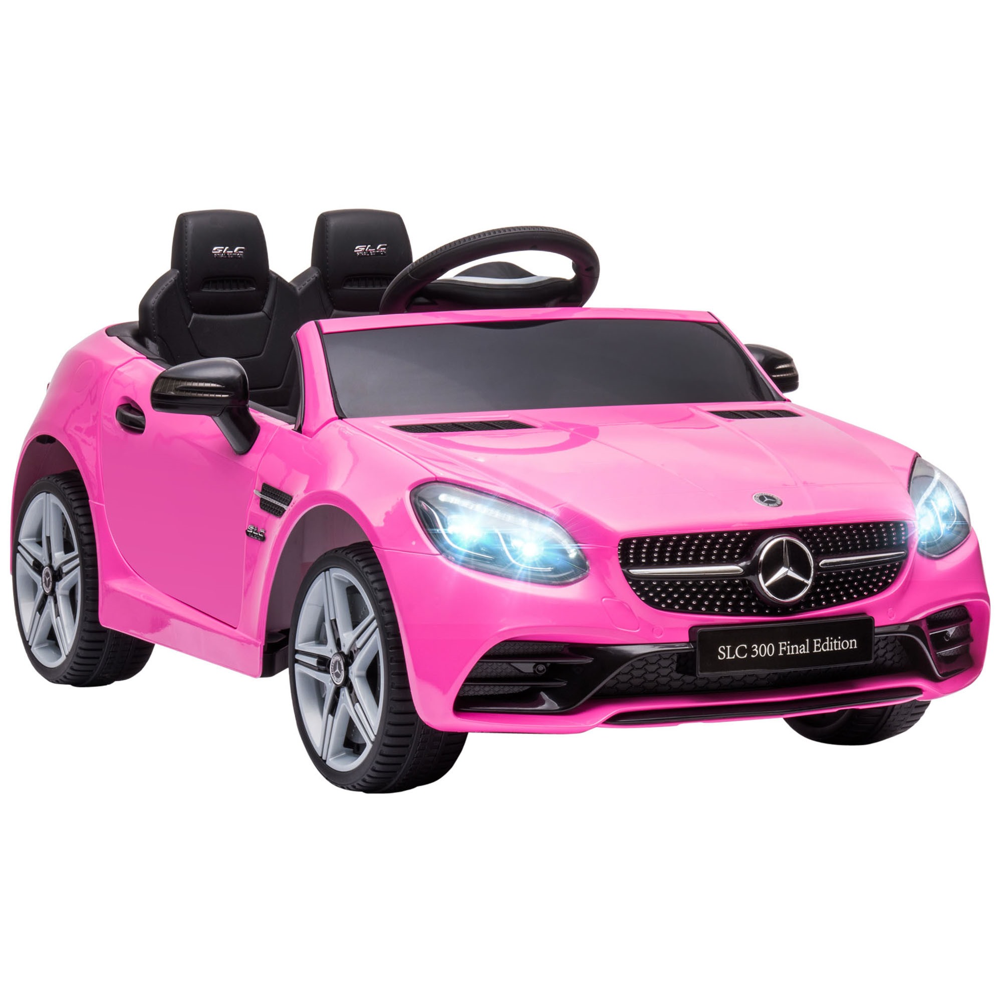 Image of Easycomfort Macchina Elettrica per Bambini 3-6 Anni con Luci LED, Effetti Sonori e Telecomando, 107x62.5x44 cm, Rosa