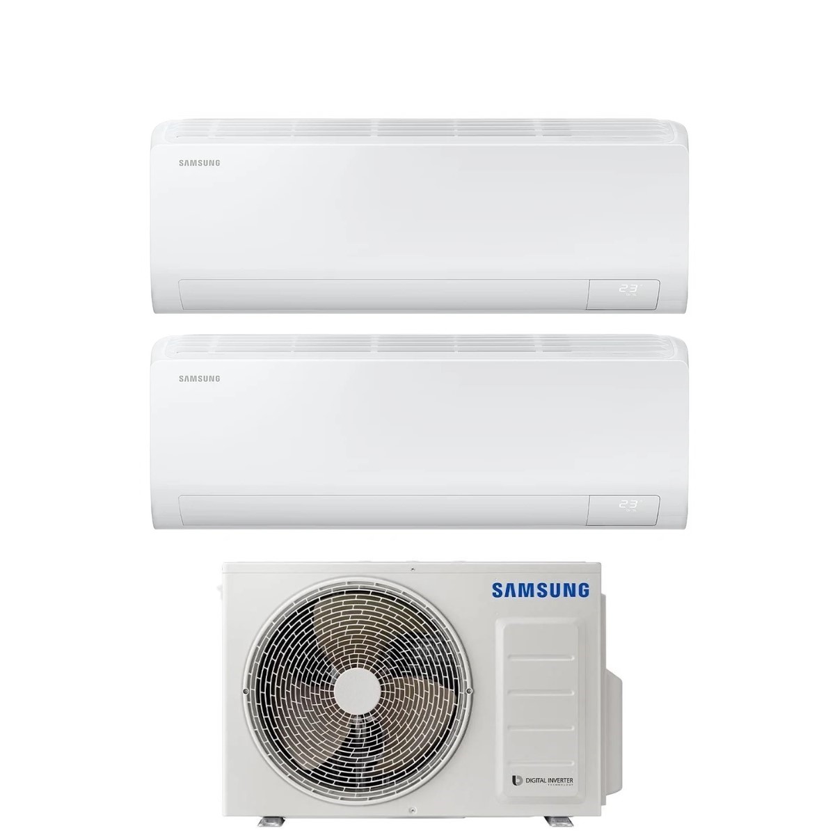Image of Climatizzatore Condizionatore Samsung Dual Split Inverter serie CEBU S2 7+7 con AJ040TXJ2KG R-32 Wi-Fi Integrato 7000+7000