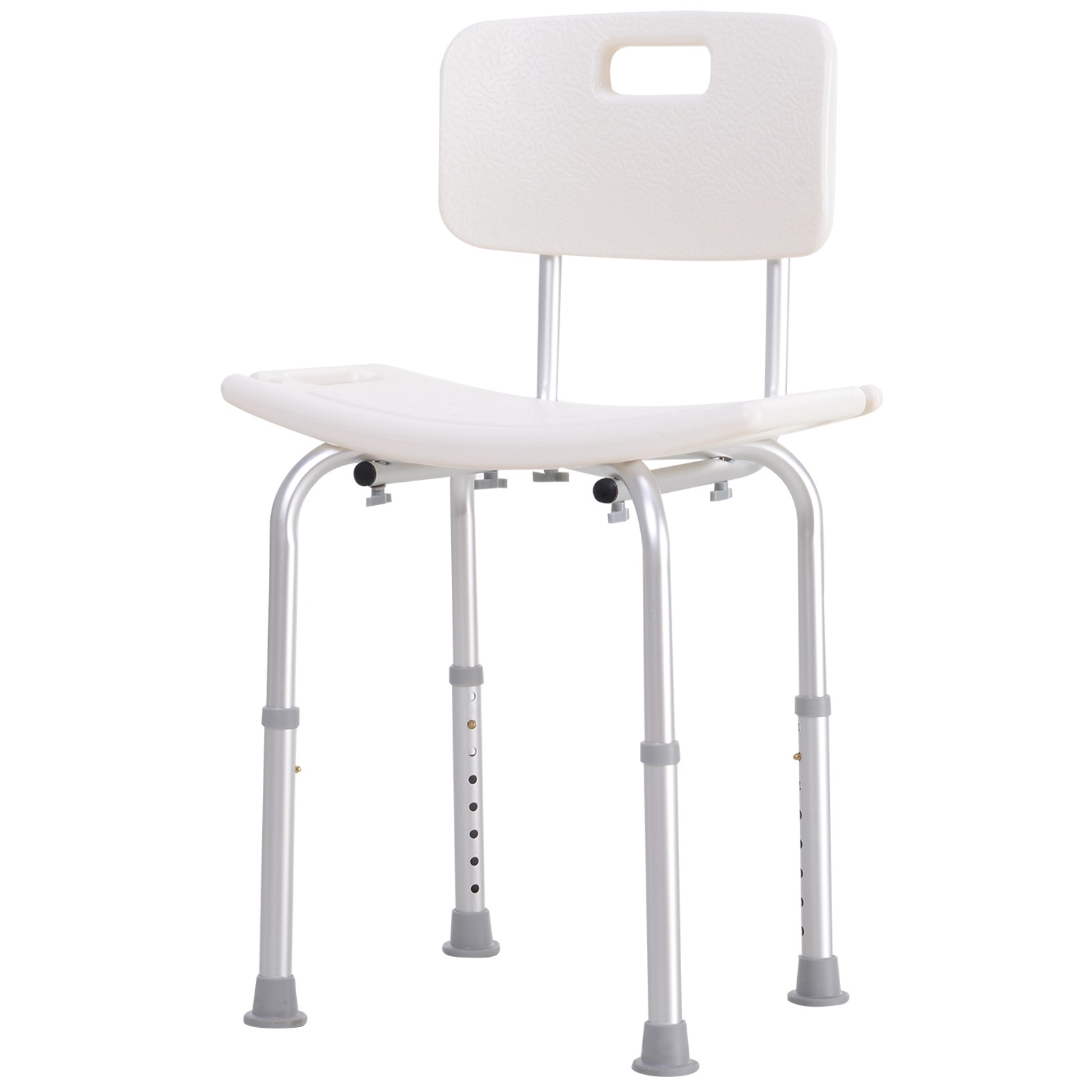 Image of Easycomfort Sedile da doccia con schienale Ausilio da vasca, Sedia Doccia Altezza Regolabile 8 Posizioni Antiscivolo