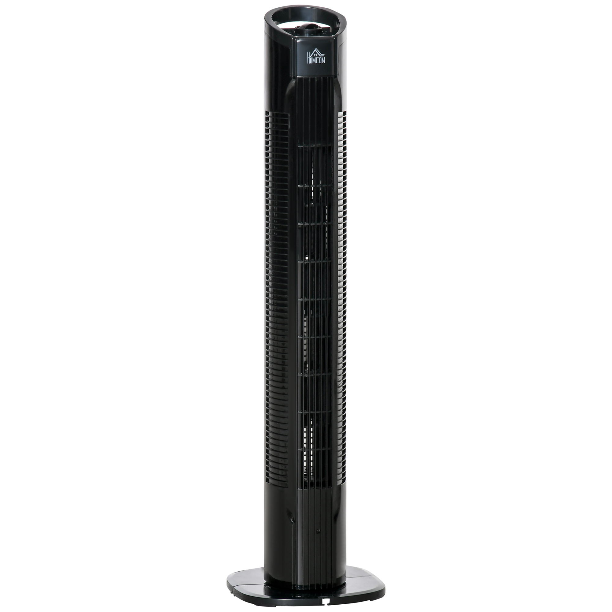 Image of Easycomfort Ventilatore a Colonna Moderno 3 Velocità con Oscillazione 70°, Ventilatore a Torre con Piantana Rotonda e Maniglia, Potenza 50W, in PP, Ø20x78.5cm Nero
