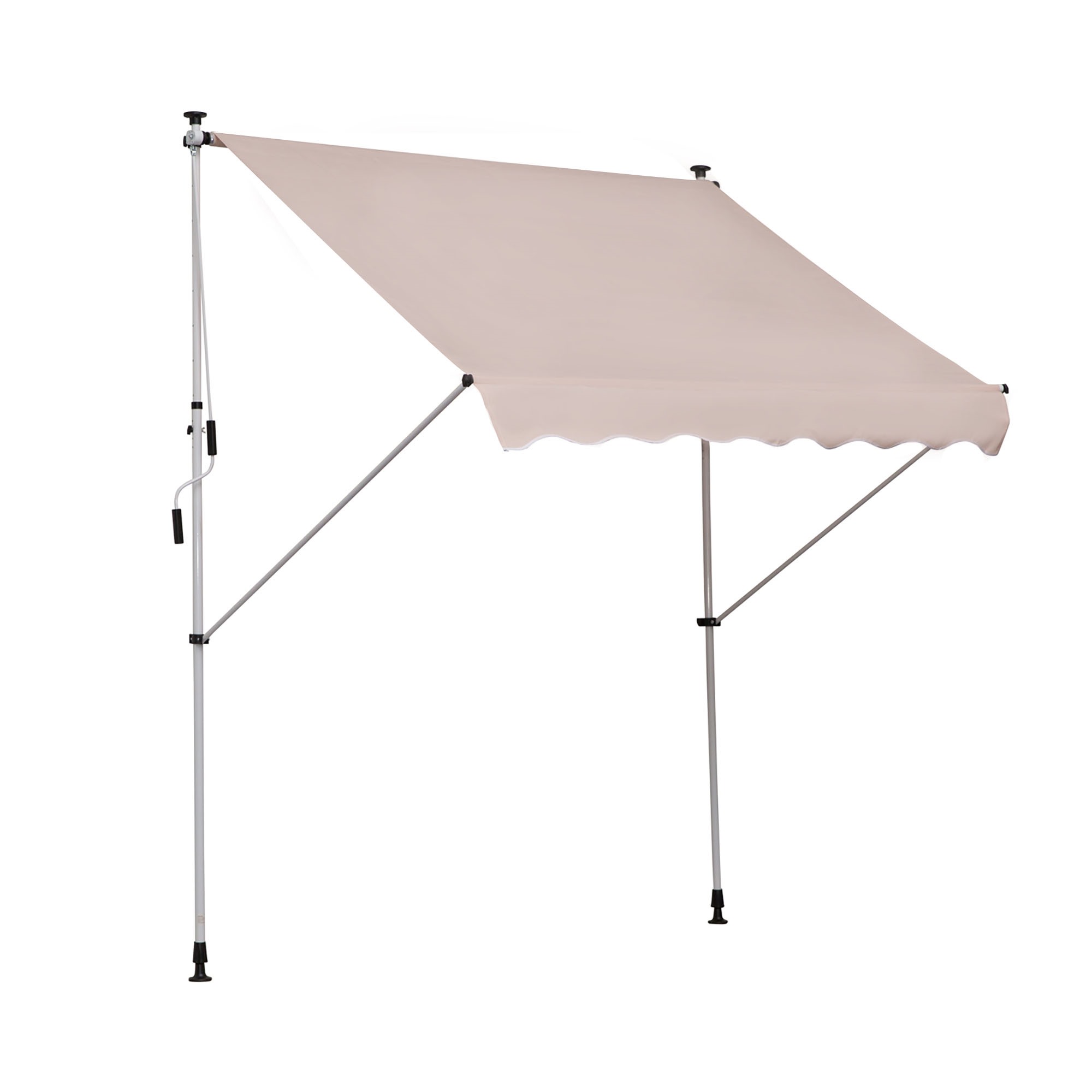 Easycomfort Tenda da Sole 2x1.5 m per Esterno a Rullo con Manovella e Angolazione Regolabile, Beige