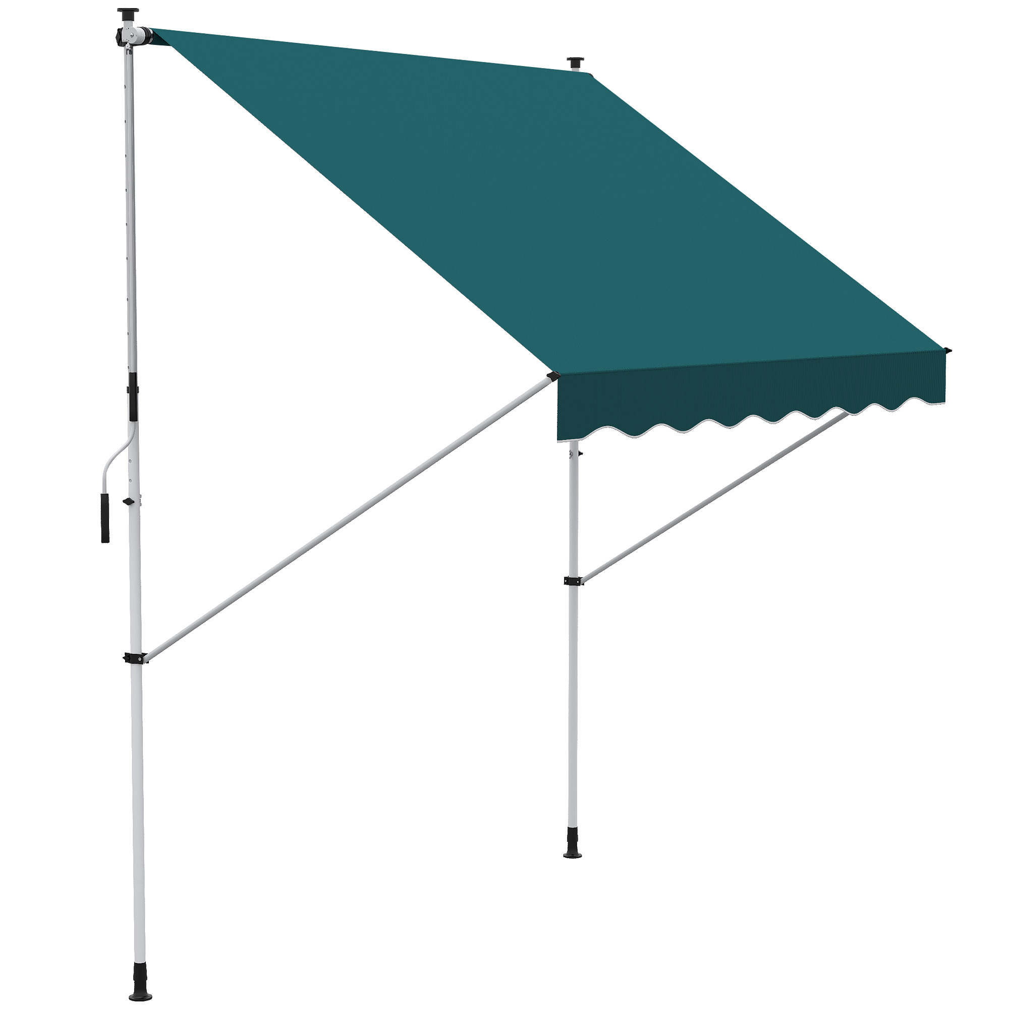 Easycomfort Tenda da Sole da Esterno 2x1.5m a Rullo con Manovella, Altezza e Angolazione Regolabile, Verde