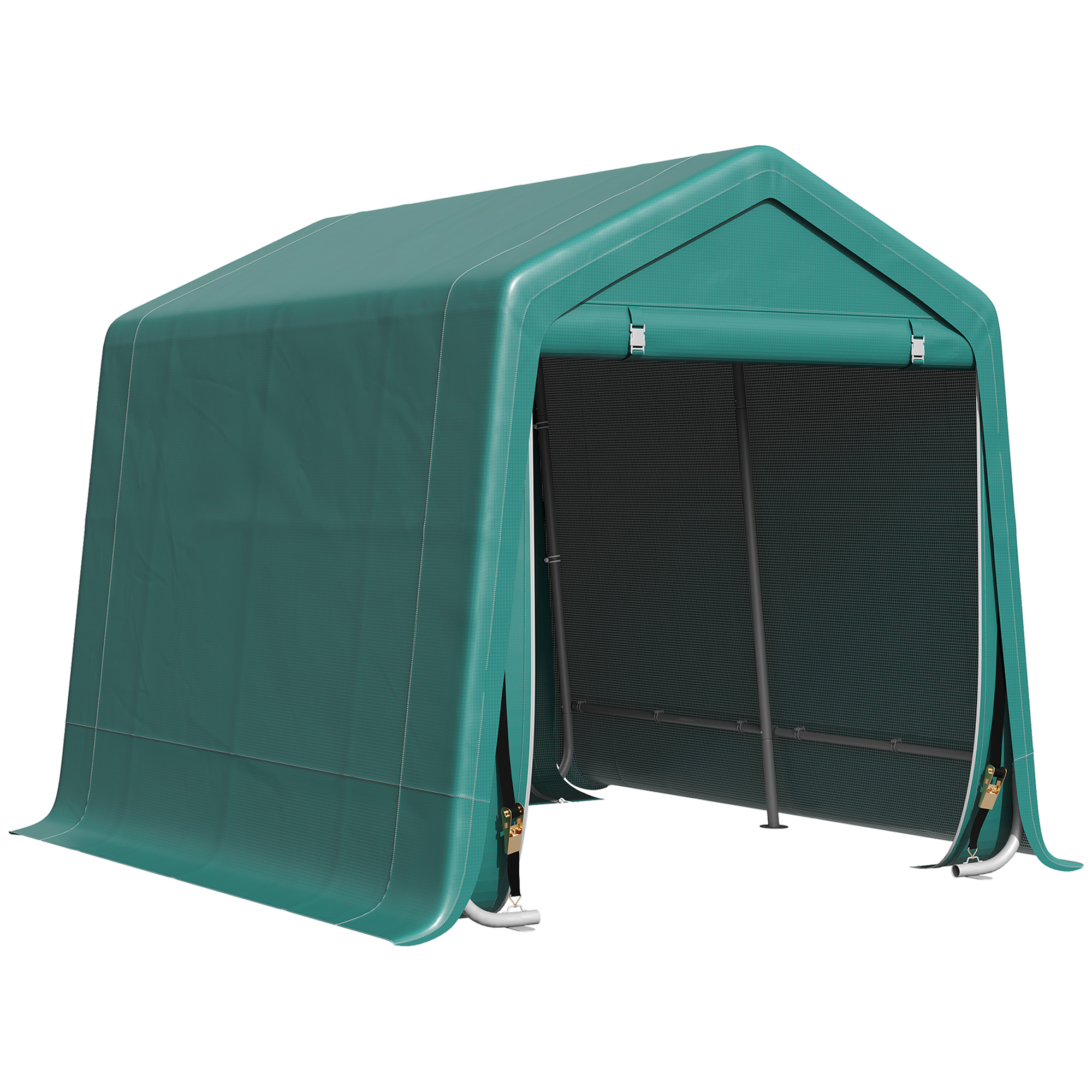 Image of Easycomfort Garage Moto per Esterno 2.4x2 m, Tenda Garage per Attrezzi in Metallo e Tessuto PE, per Moto e Biciclette, Verde