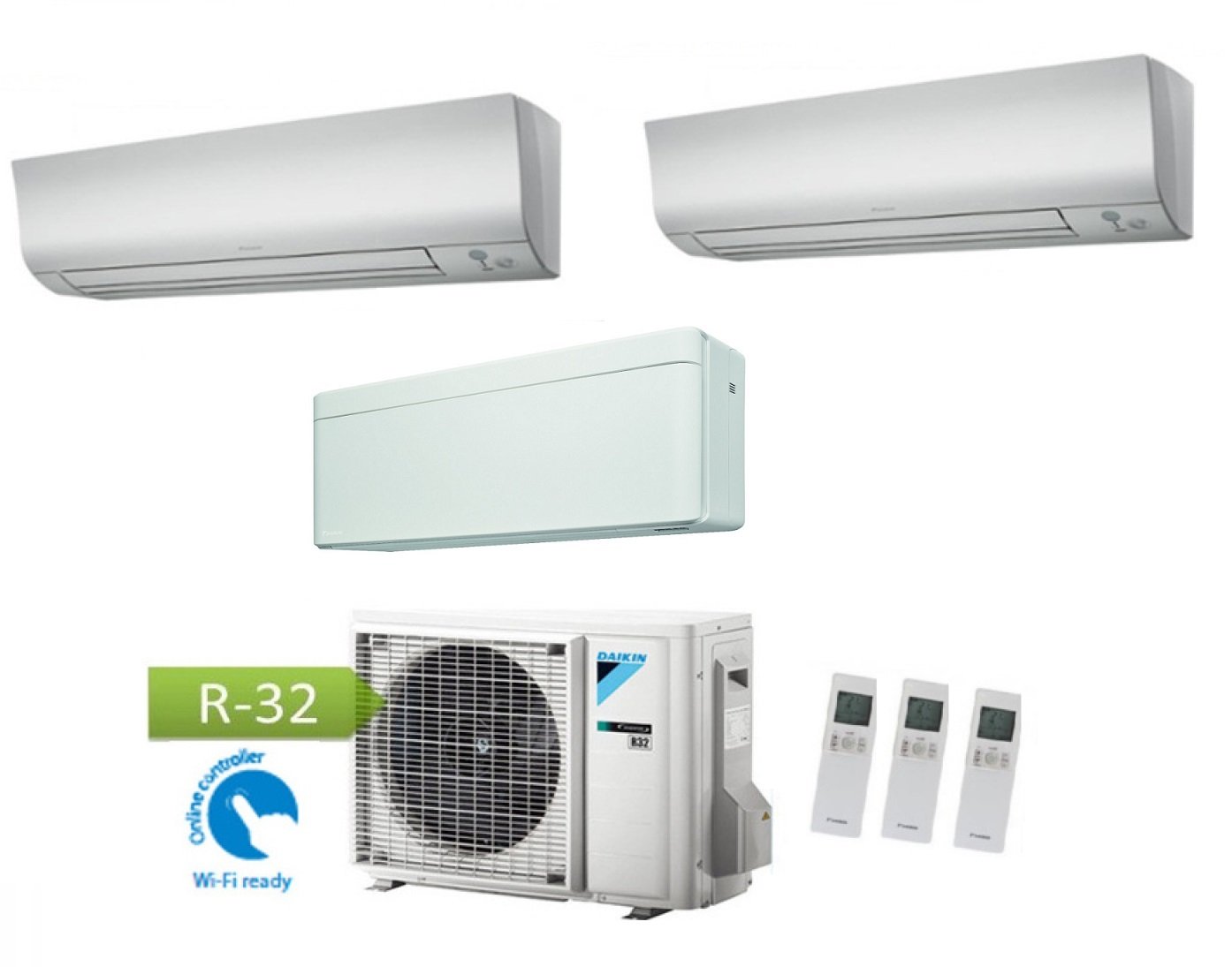 Climatizzatore Condizionatore DAIKIN Bluevolution TRIAL SPLIT Inverter serie FTXN Perfera 9000 + FTXN Perfera 9000 + Stylish 12000 con 3MXM52M R-32 Wi