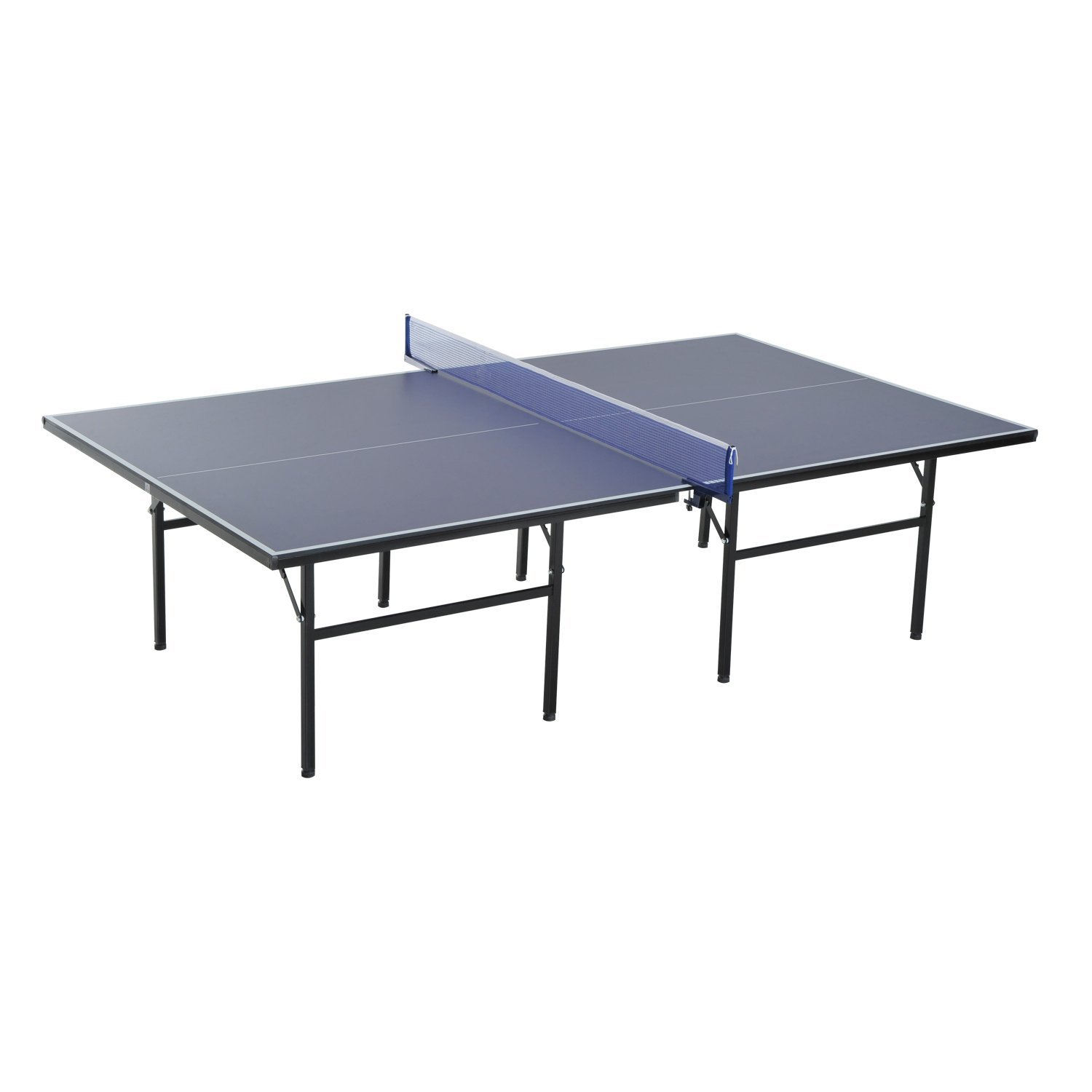 Image of Easycomfort Tavolo da Ping Pong Pieghevole per Interni in MDF e Acciaio, 152.5 x 274 x 76 cm, Blu e Viola