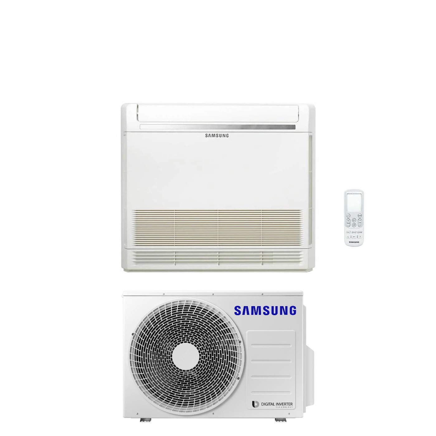 Image of Climatizzatore Condizionatore Samsung Inverter Pavimento Console 9000 Btu AC026RNJDKG/EU R-32 Wi-Fi Optional con Telecomando di serie Incluso