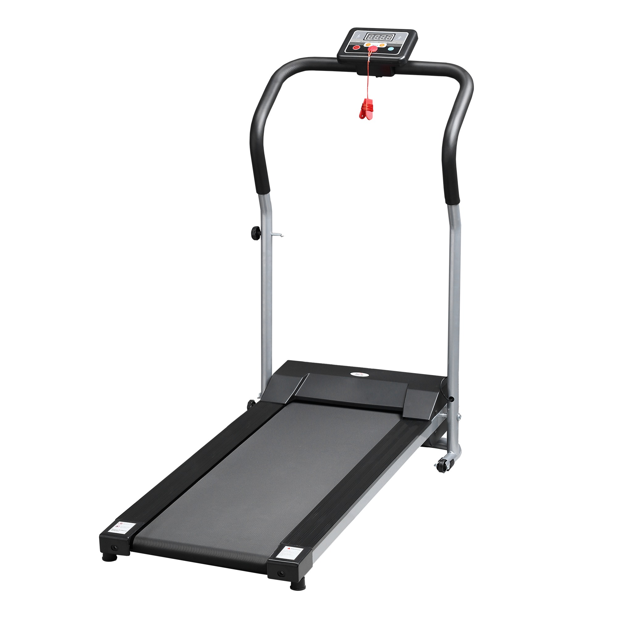 Image of Easycomfort Tapis Roulant Elettrico e Pieghevole con Schermo LCD e 2 Ruote per Allenamento a Casa o in Ufficio, Motore 500W Velocità 10km/h