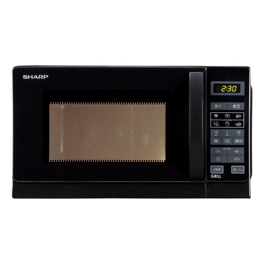 Image of Forno A Microonde Sharp R642BKW 800 W 20 Litri Touch (A25,7xL43,9xP35,8) Nero Grill Con Griglia Al Quarzo