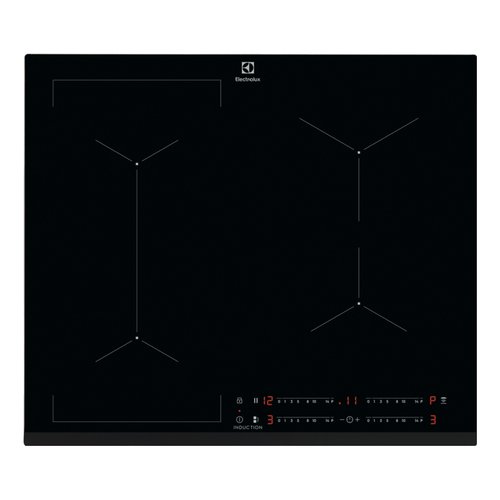 Image of Piano Cottura A Induzione Electrolux Serie 600 Bridge Eil63443 4 Fuochi (L59xP52) Vetroceramica Nero