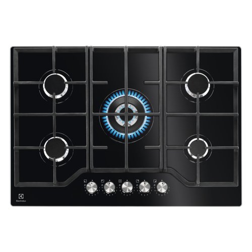 Image of Piano Cottura a Gas Electrolux Serie 600 StepPower KGG75362K 5 Fuochi (L74xP51) Nero