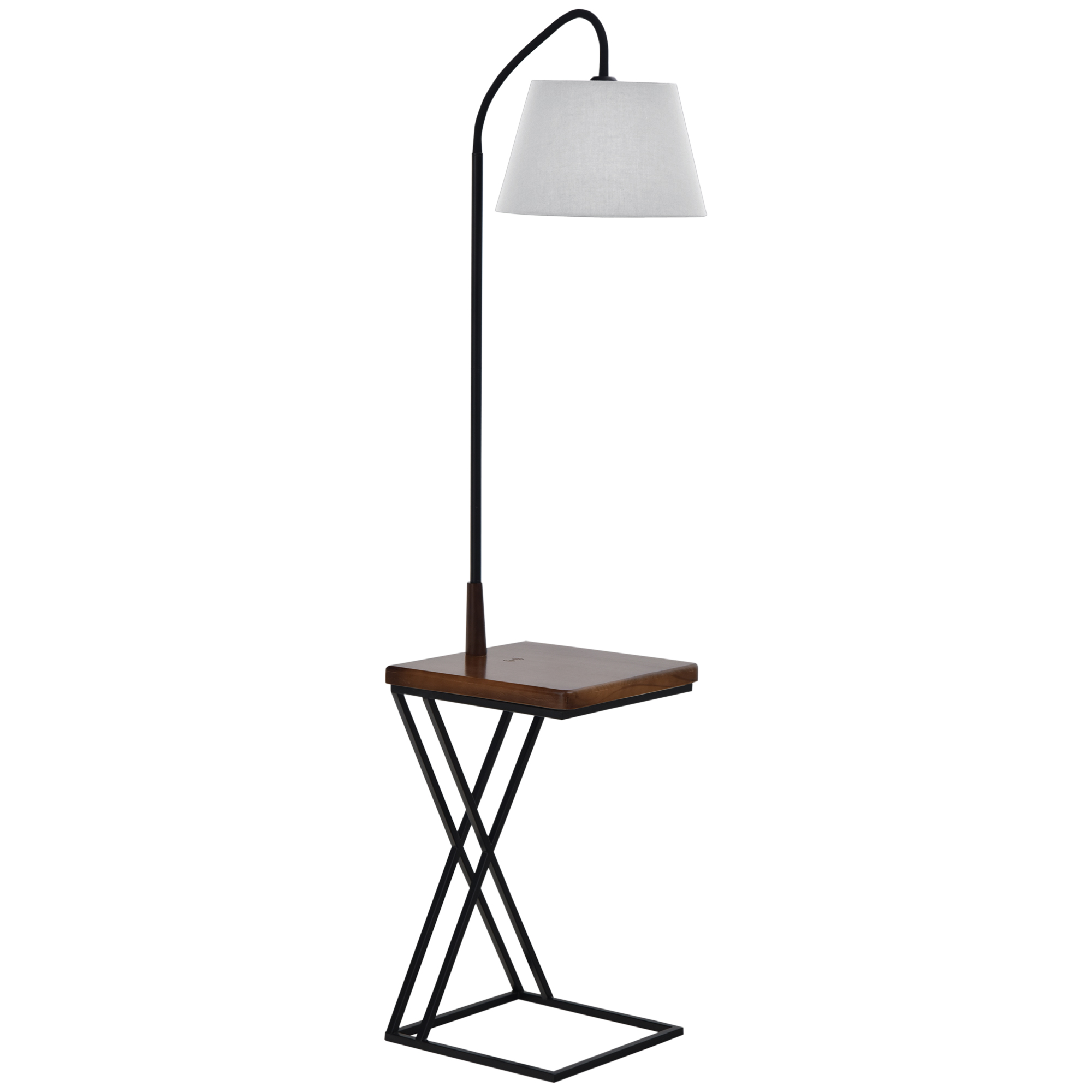 Image of Easycomfort Lampada da Terra Moderna con Caricatore Wireless e Testa Flessibile per Soggiorno, Camera da Letto e Ufficio, 36x36x165 cm