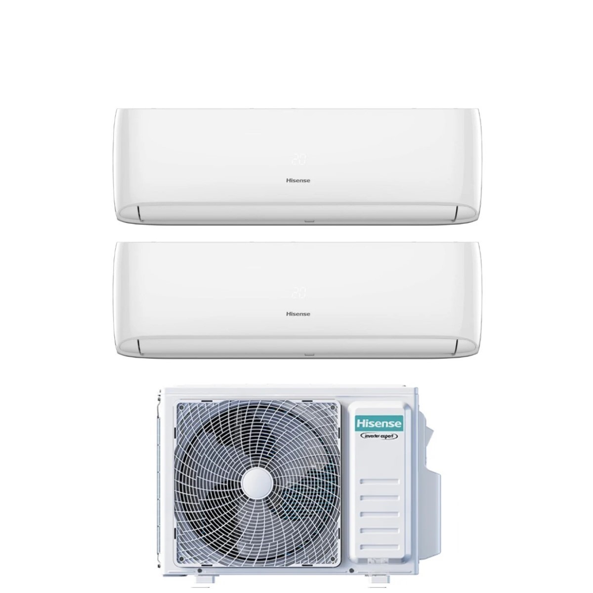 Image of Condizionatore Dual Split Hisense Hi-Comfort 7+7 con 2AMW35U4RGC R-32 Wi-Fi Integrato