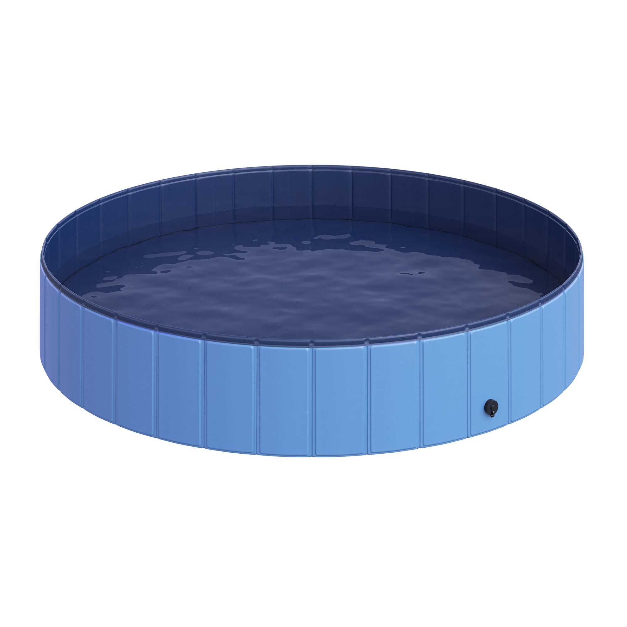 Easycomfort Piscina Vasca da Bagno Portatile Pieghevole per Cani Animali Domestici in PVC Azzurro Φ160 x 30cm