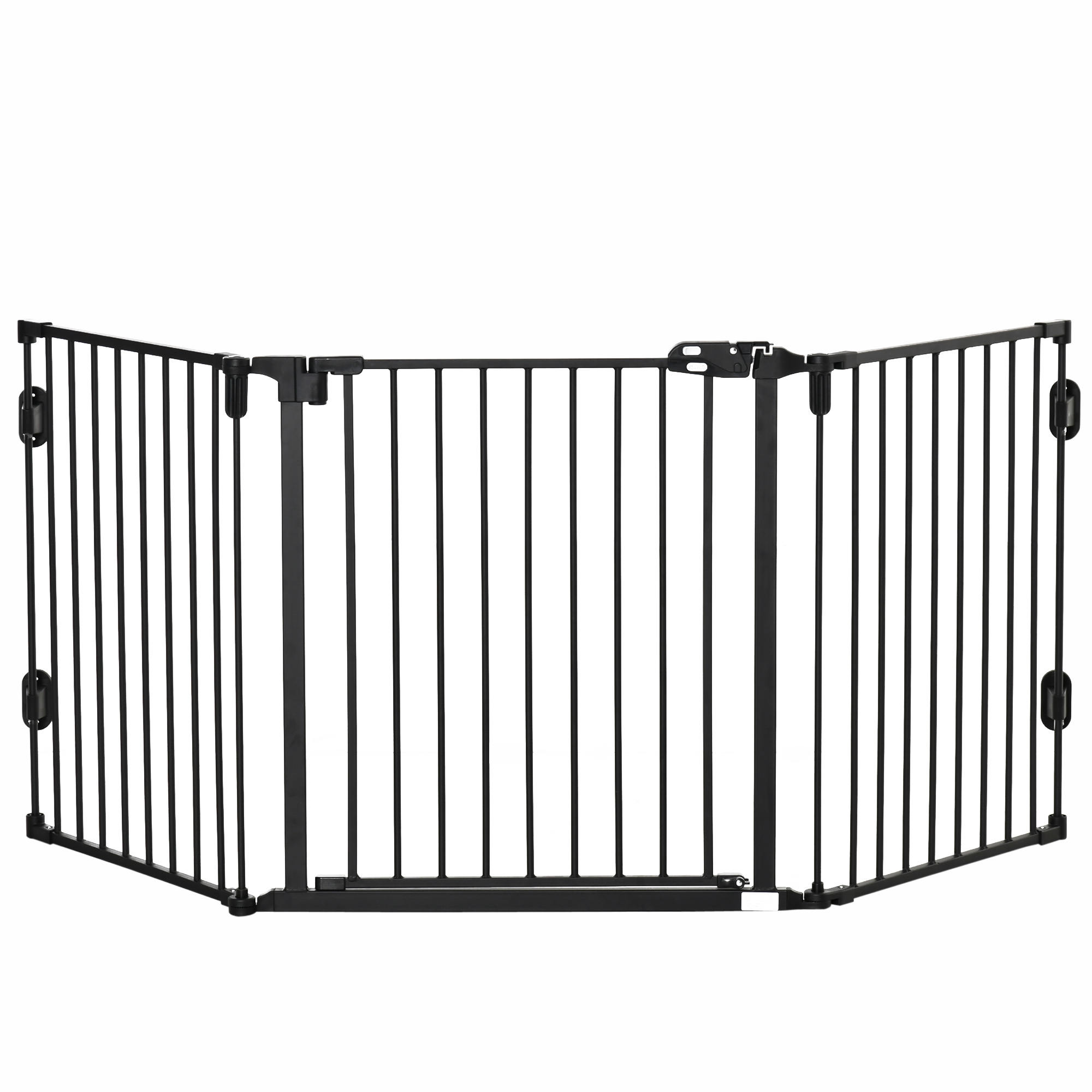 Easycomfort Cancellino per Cani Pieghevole in Acciaio con Chiusura Automatica, 202.5x2x76cm, Nero