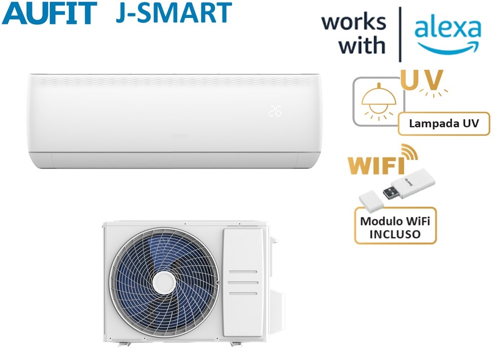 Image of Climatizzatore Condizionatore Inverter Aufit serie J-Smart JD/4 12000 btu R-32 Wi-Fi Incluso DASW-H12C5D4/JD A++/A+