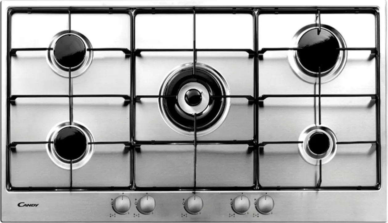 Piano Cottura A Gas Candy PG 953/1 SX 5 Fuochi (L90,9xP51) Acciaio Inox