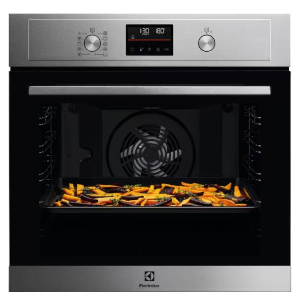 Image of Forno Elettrico Ventilato Electrolux Serie 700 EOM4P46TX 72 Litri Classe A+ (A58,9xL59,4xP56,9) Multifunzione Con Pulizia Pirolitica