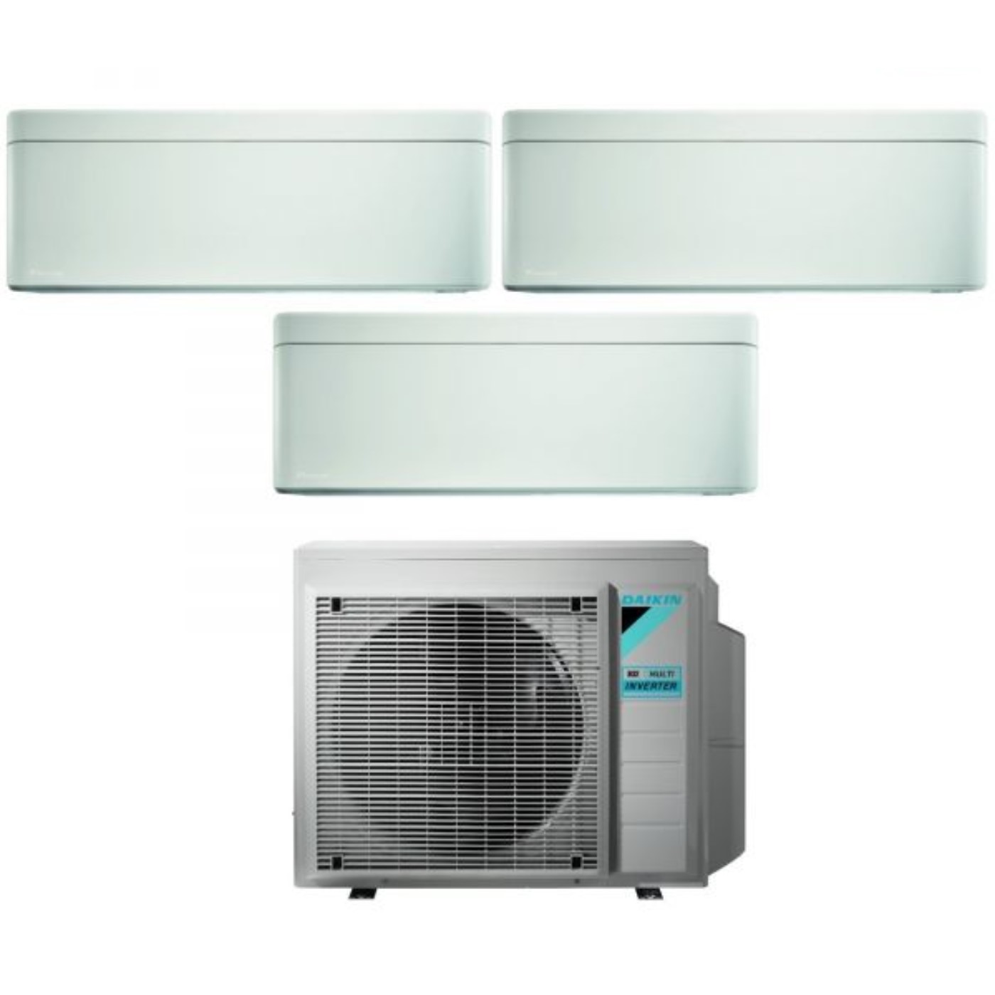 Image of Climatizzatore Condizionatore Daikin Bluevolution Trial Split Inverter serie STYLISH WHITE 5+9+18 con 3MXM68N R-32 Wi-Fi Integrato 5000+9000+18000 Colore Bianco - Garanzia Italiana