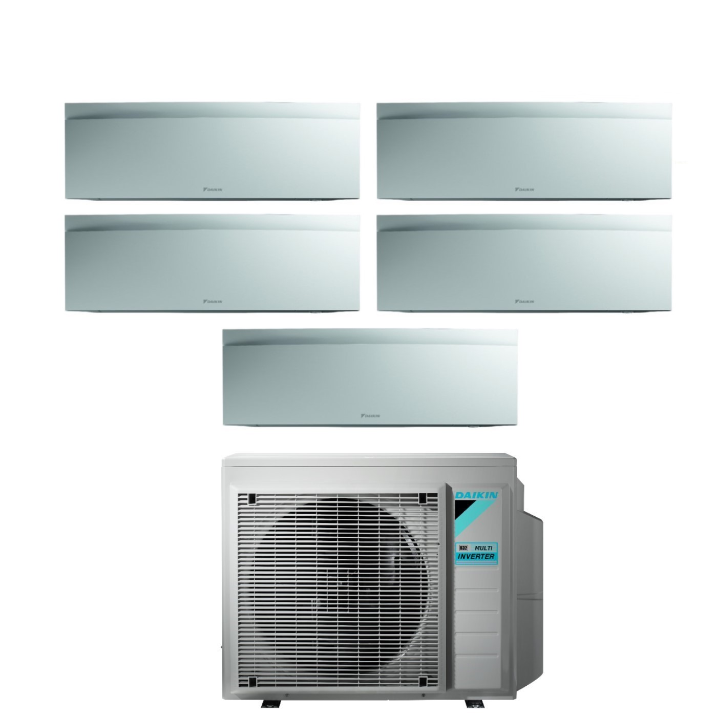 Image of Climatizzatore Condizionatore Daikin Bluevolution Penta Split Inverter serie EMURA WHITE III 9+9+9+9+9 con 5MXM90N R-32 Wi-Fi Integrato 9000+9000+9000+9000+9000 Colore Bianco - Garanzia Italiana