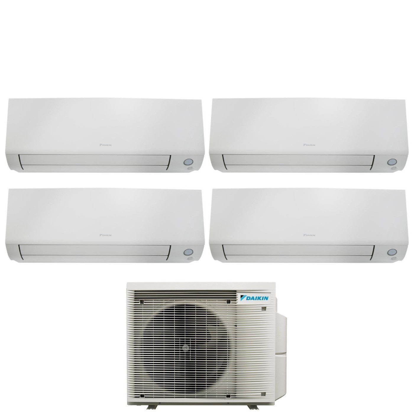 Climatizzatore Condizionatore Daikin Bluevolution Quadri Split Inverter serie PERFERA ALL SEASON 9+9+12+12 con 4MXM80A R-32 Wi-Fi Integrato 9000+9000+