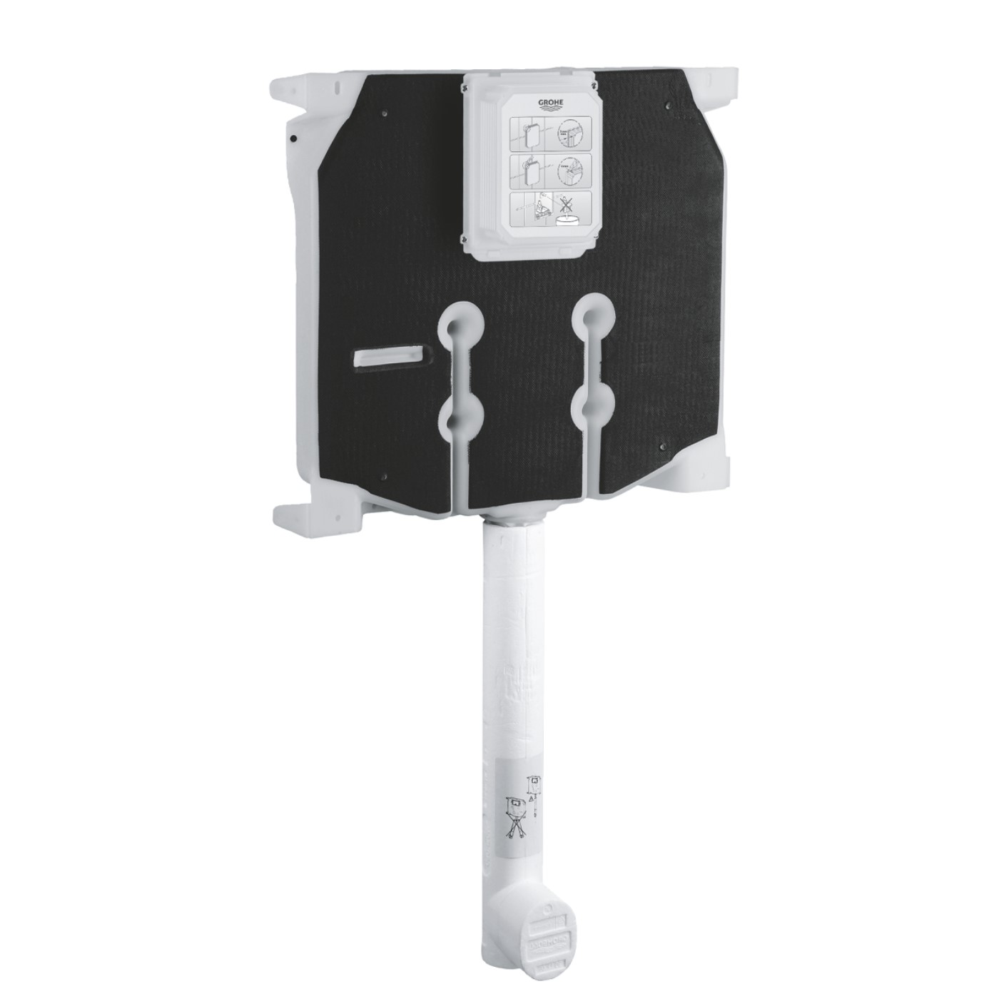 Cassetta di Sciacquo ad incasso Grohe Per WC Spessore 80 mm 38863000 - doppio scarico (6/3 - 4,5/3 litri) senza placca e canotto