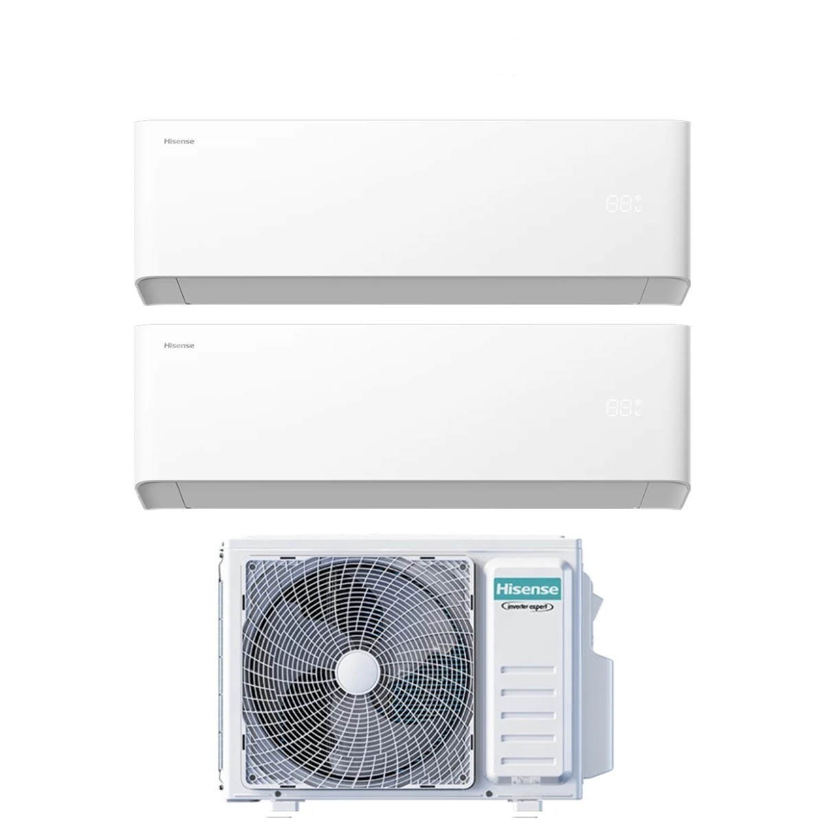 Image of Condizionatore Hisense Dual Split UNI HB 9+9 con 2AMW35U4RGC R-32 Wi-Fi Integrato