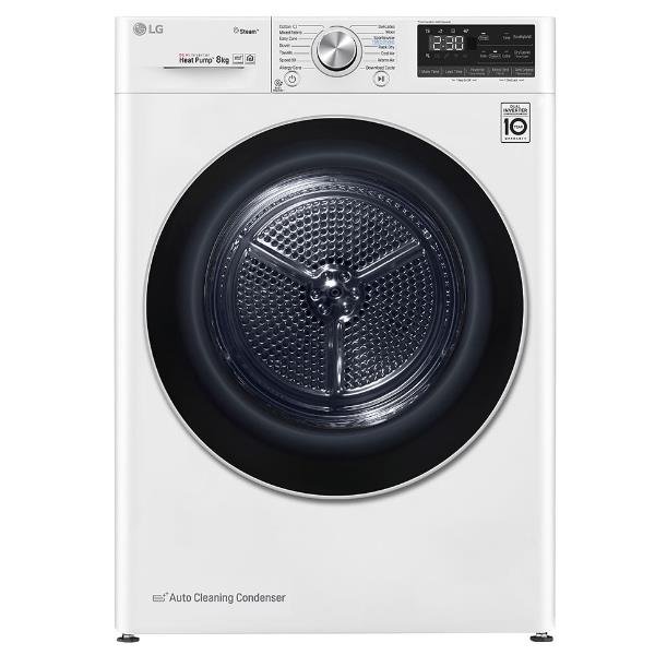 Image of Asciugatrice a Pompa di calore 8 Kg LG RC80V9AV3W (A85xL60xP69) Eco Hybrid Motore DUAL Inverter Heat Pump Wi-Fi SmartThinQ Classe A+++-10%