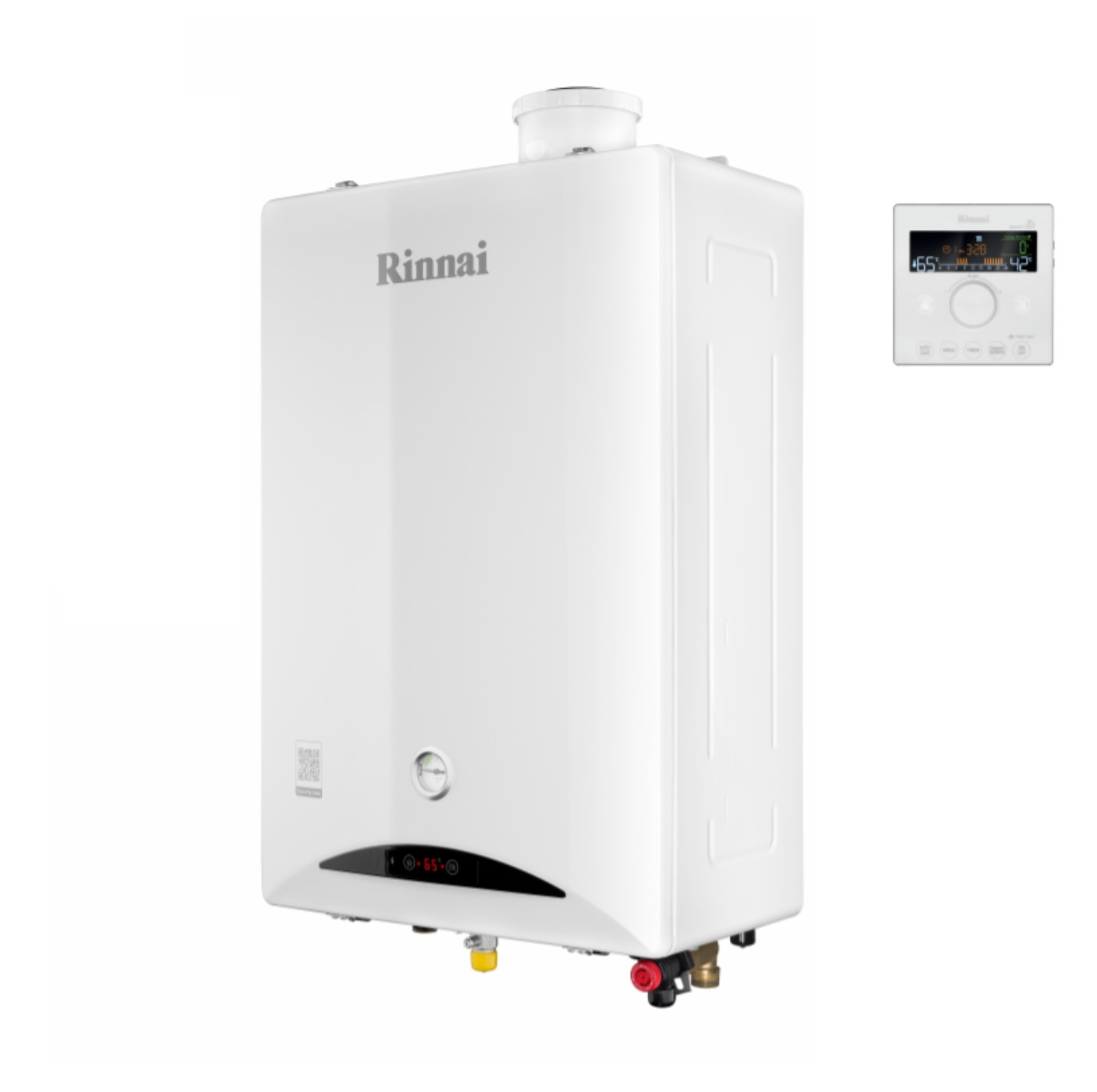 Caldaia RINNAI a condensazione ZEN 34 kW Low NOx Wi-Fi integrato Neutralizzatore Condensa integrato cod. REB-KBI3535FF-LPG GPL Completa di Kit Fumi