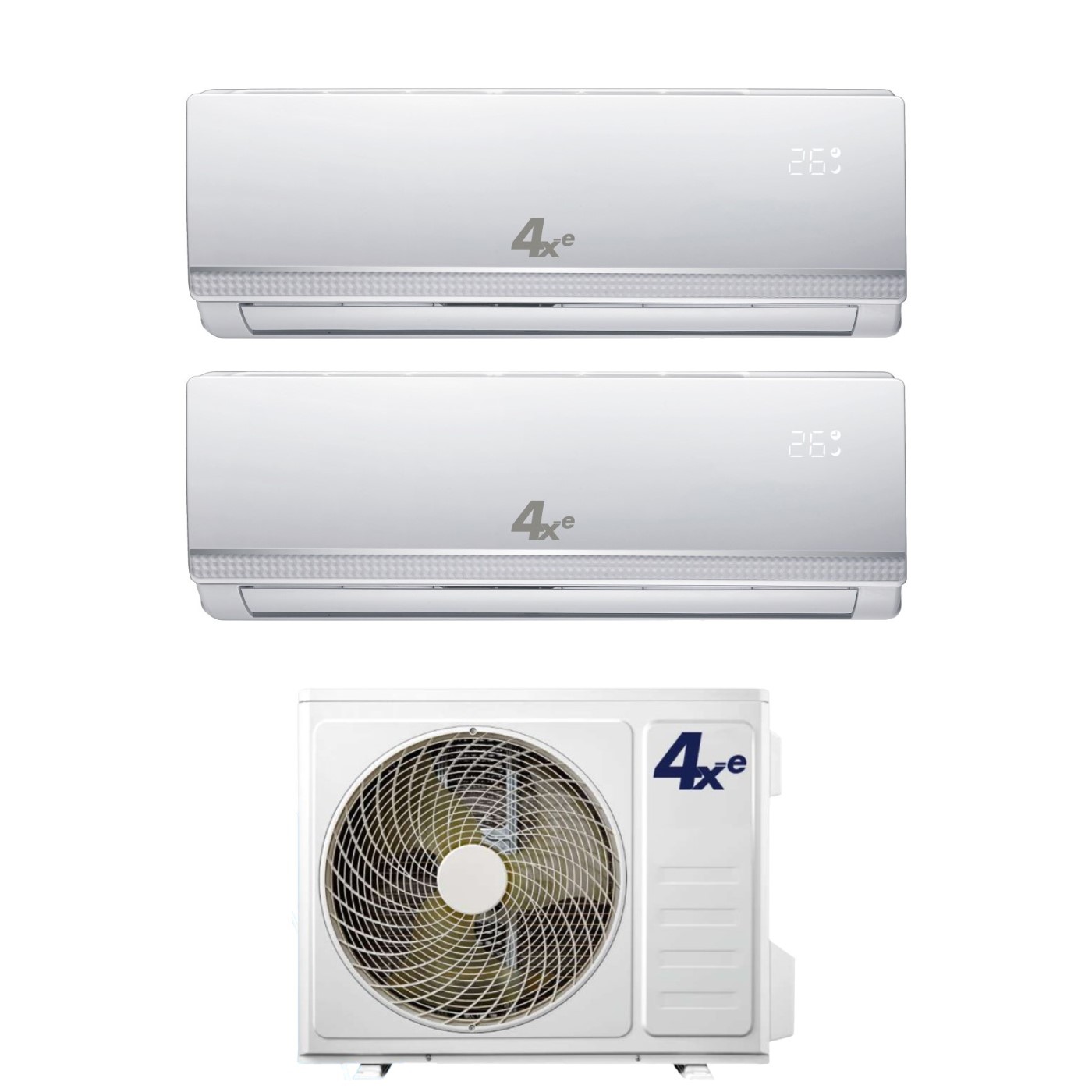 Image of Climatizzatore Condizionatore 4Xe Dual Split Inverter serie WINTER 9+12 con WINTER DUAL 14 R-32 Wi-Fi Optional 9000+12000
