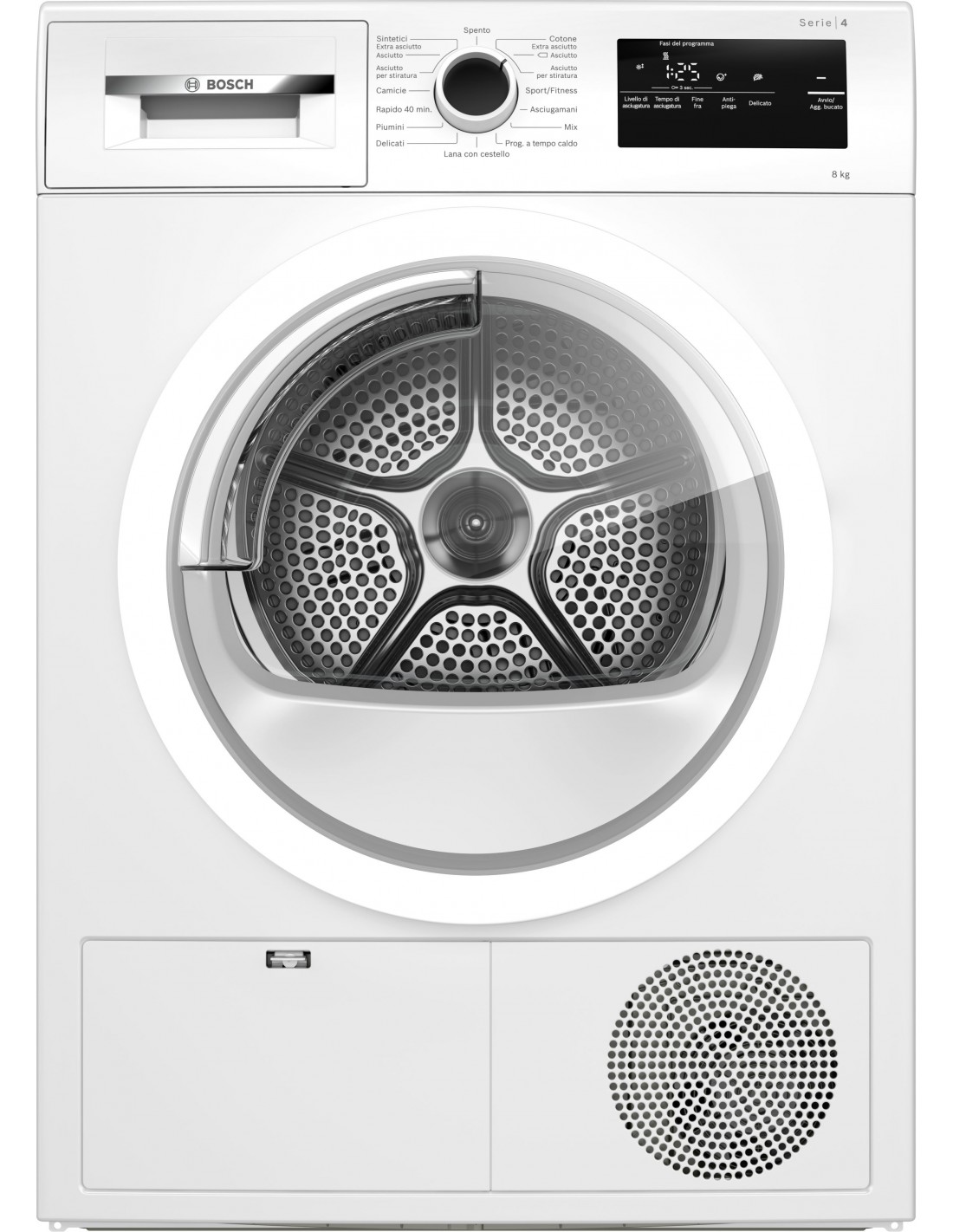 Image of Asciugatrice a Pompa di Calore 8 Kg Bosch WTH85V18II Classe A++ (A84,2xL59,8xP61,3) EasyClean AutoDry