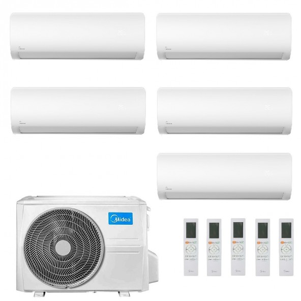 Image of Condizionatore Midea Penta Split Inverter serie XTREME PRO GREEN 9000+12000+12000+12000+12000 Btu con M5OE-42 R-32 Wi-Fi integrato