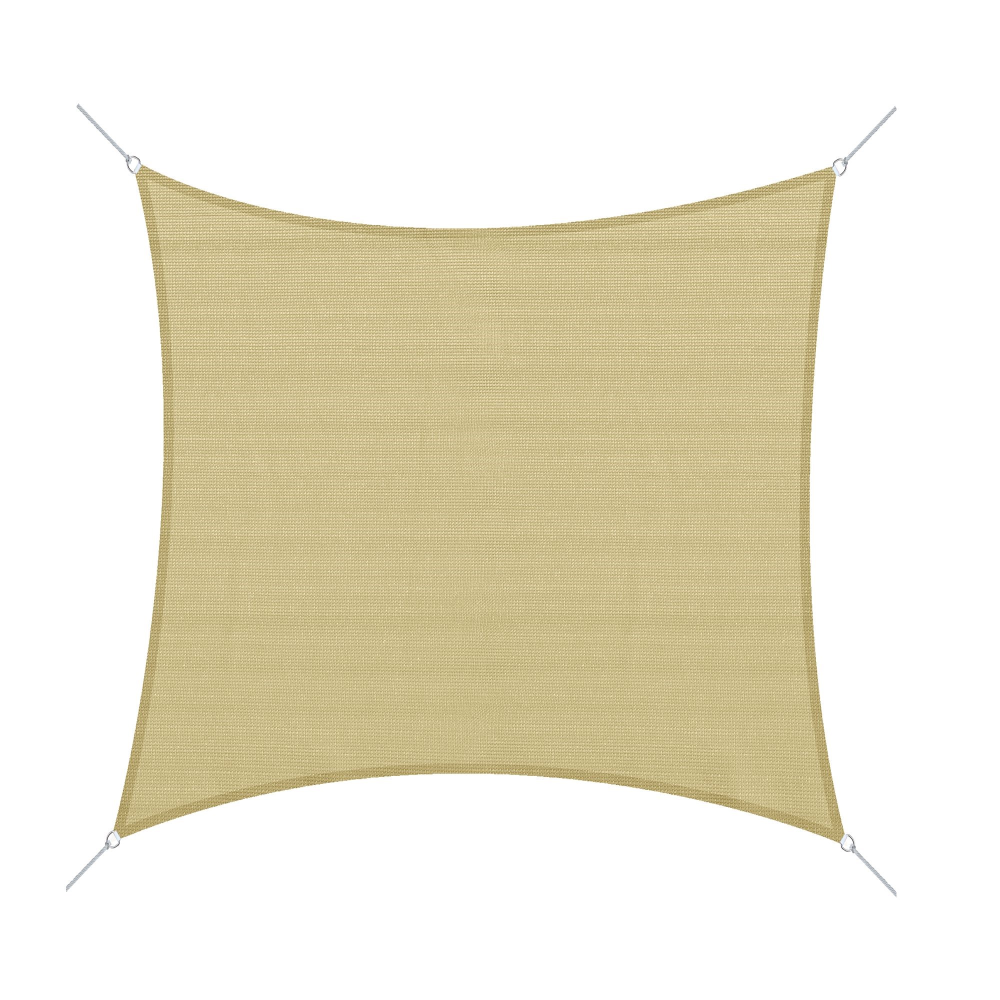 Easycomfort Tenda Parasole Quadrata per Esterni in HDPE Traspirante, Protezione Raggi UV 95%, 360x360 cm