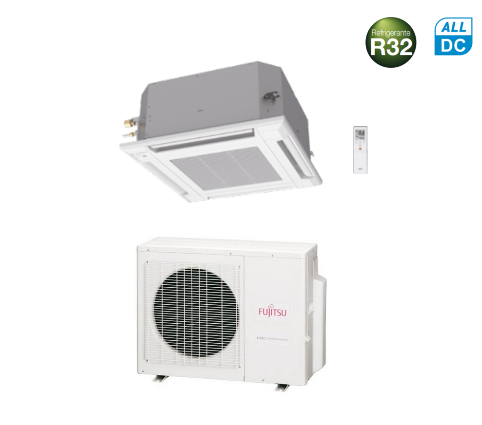 Climatizzatore Condizionatore Fujitsu Cassetta 4 Vie serie KV ECO 14000 Btu R-32 cod. AUXG14KVLA A++ - NOVITA'