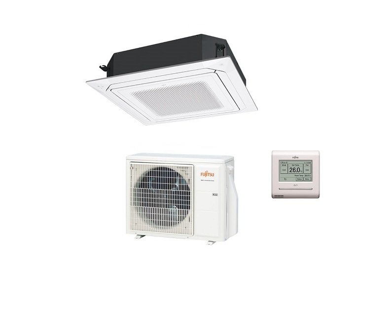 Climatizzatore Condizionatore Fujitsu Cassetta 4 Vie serie ECO KR Circular Flow 54000 Btu R-32 cod. 3NGF88640 White AUXG54KRLB - NOVITA'