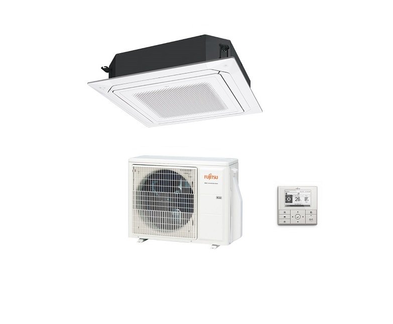 Climatizzatore Condizionatore Fujitsu Cassetta 4 Vie serie KR Circular Flow 36000 Btu R-32 cod. 3NGF88385 White AUXG36KRLB Trifase - NOVITA'