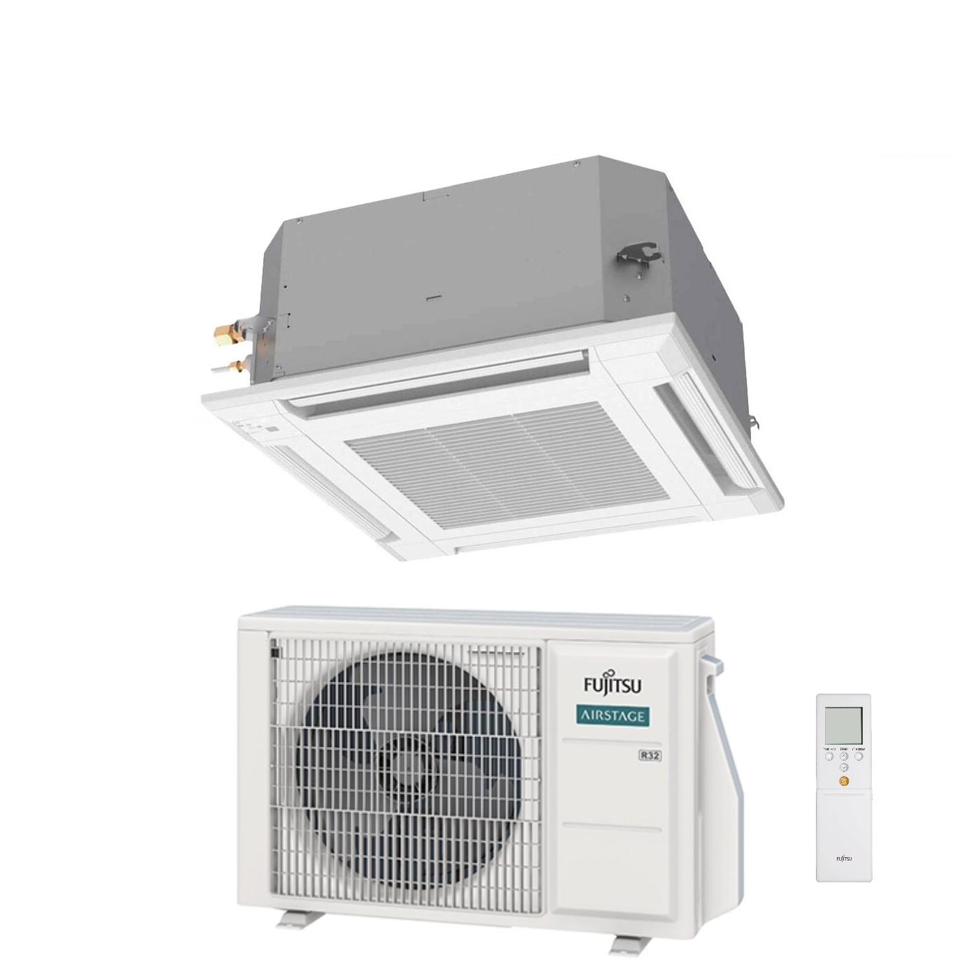 Condizionatore a Cassetta Fujitsu KV Eco 12000 Btu AUXG12KVLA R-32 Wi-Fi Optional con Griglia e Telecomando