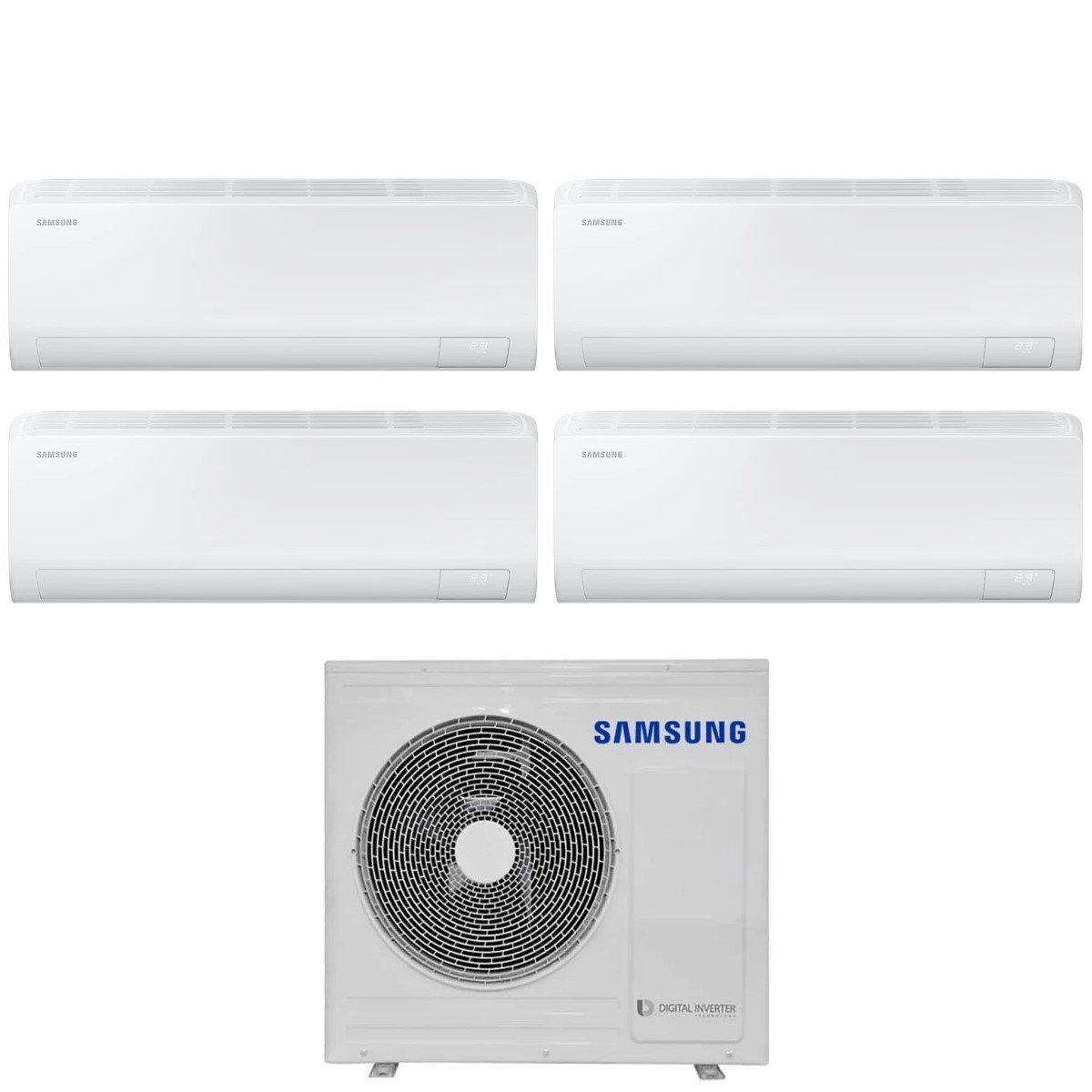 Climatizzatore Condizionatore Samsung Quadri Split Inverter serie CEBU S2 7+7+7+7 con AJ080TXJ4KG R-32 Wi-Fi integrato 7000+7000+7000+7000