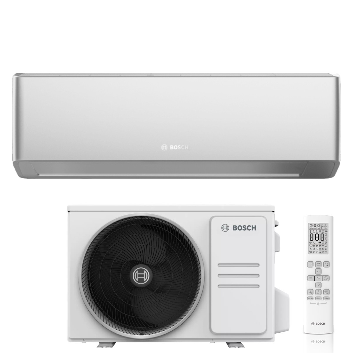 Condizionatore Bosch Climate 7000i Silver 12000 Btu CL7000I-SET 35 E R-32 Wi-Fi Integrato