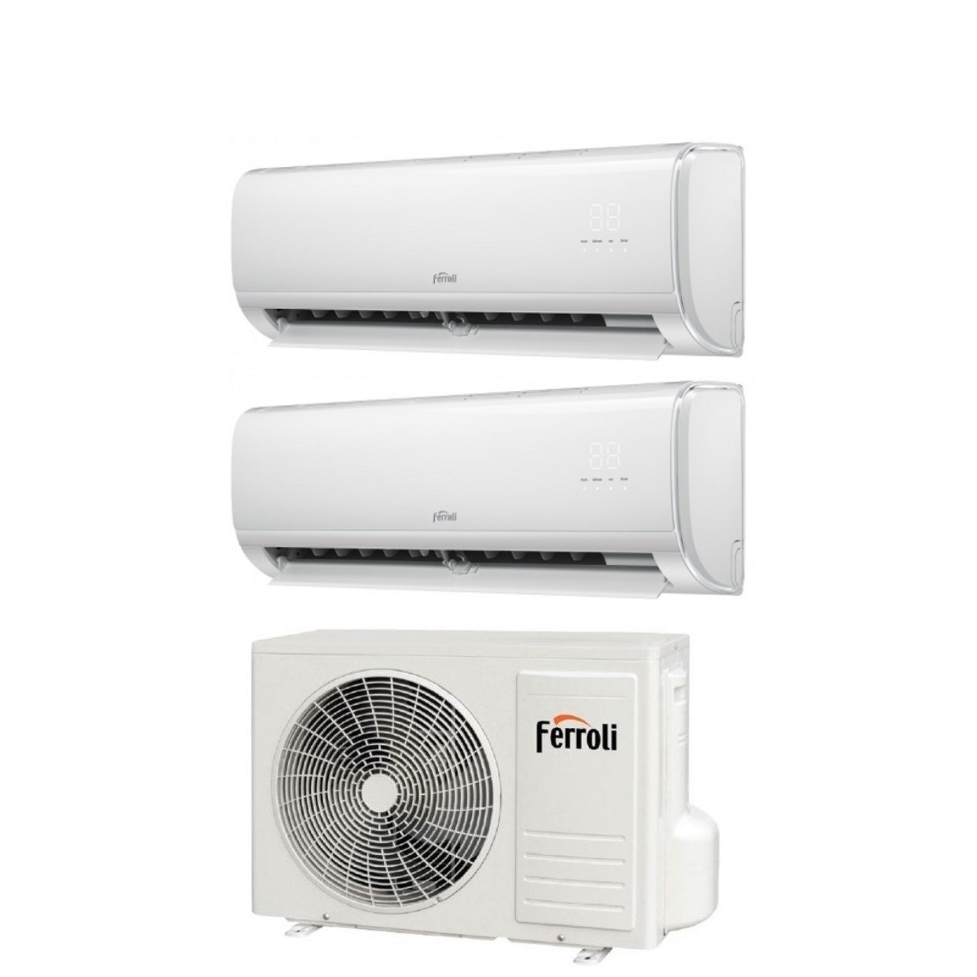 Climatizzatore Condizionatore Dual Split Inverter Ferroli Giada M 12000+12000 btu con 18-2 Wi-Fi Integrato Alexa e Google HOME 12+12 - NOVITA