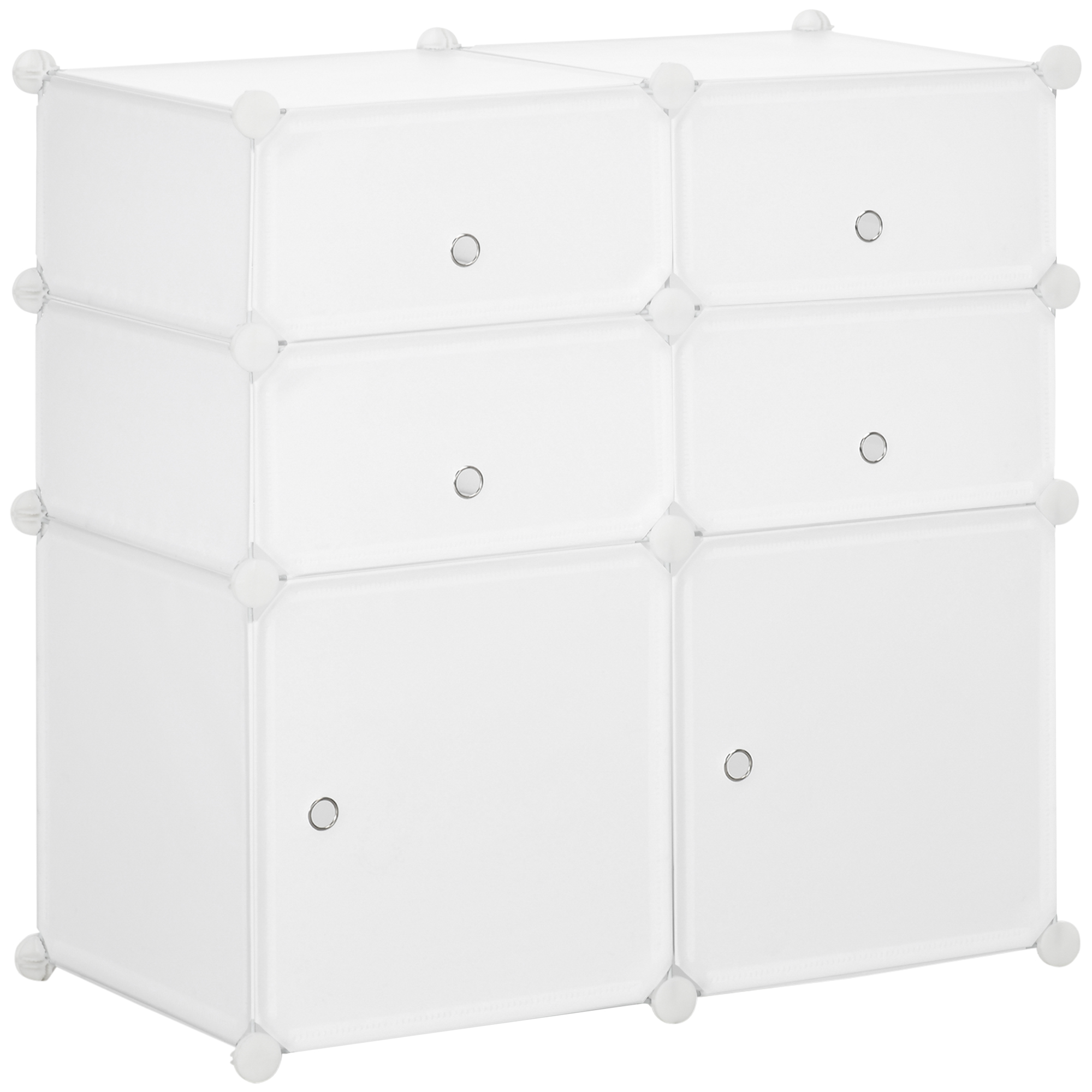 Easycomfort Armadio Scarpiera Salvaspazio, Scarpiera da Ingresso in Plastica, Armadio Modulare per Salotto e Ingressi, Scaffale Portascarpe, Multiuso 75x37x73cm, Bianco