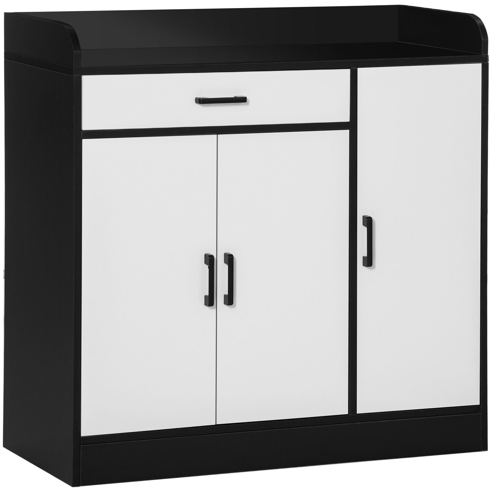 Easycomfort Mobiletto da Cucina Moderno in MDF con 2 Armadietti, 1 Cassetto e Ripiani Regolabili, 90x40x90 cm