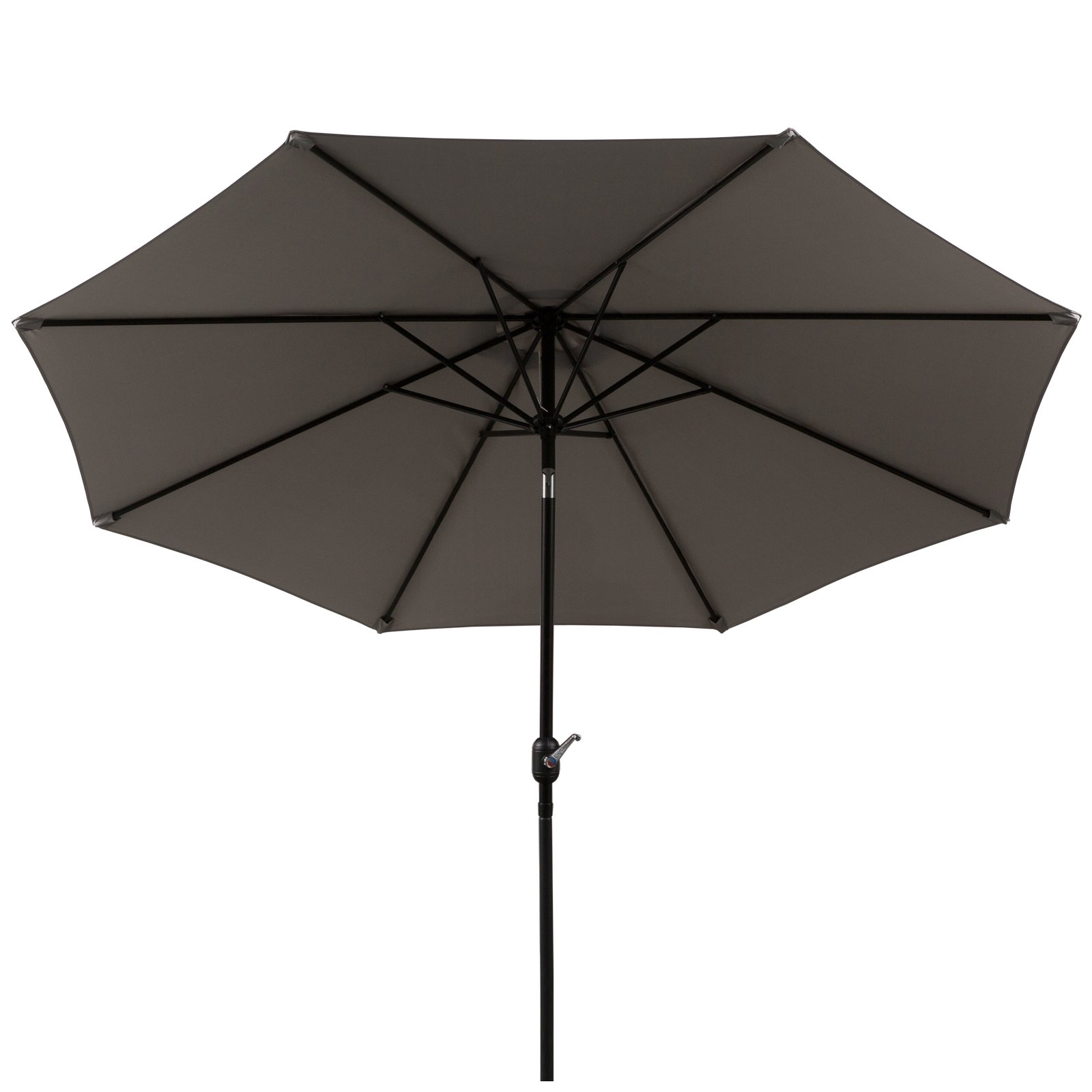 Easycomfort Ombrellone da Giardino 3x2.50 m Inclinabile, con Manovella e Palo Smontabile Grigio Chiaro