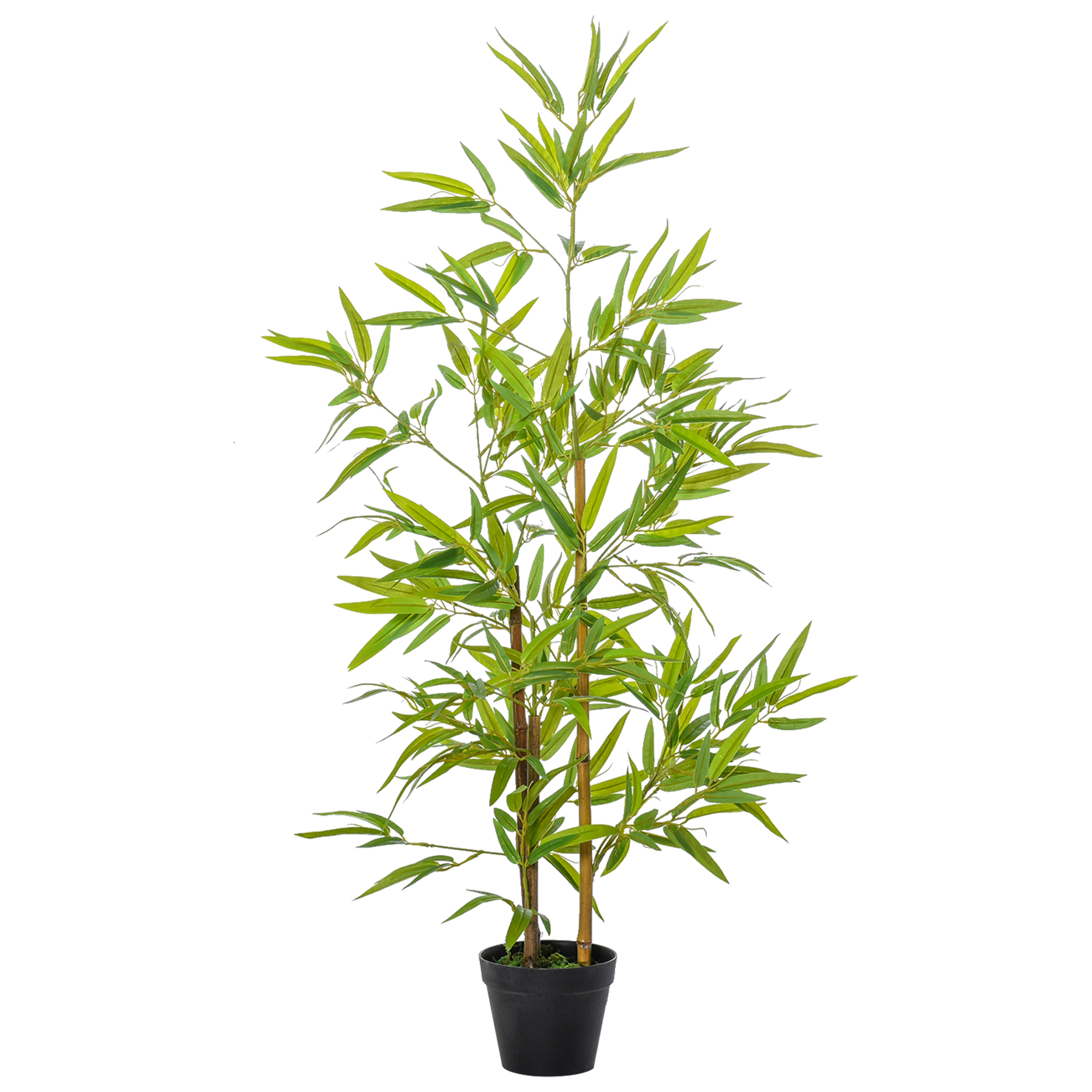 Easycomfort Piante di Bambù Artificiali in Vaso da 120cm, Decorazione per Casa, Ufficio, Interni ed Esterni, Verde