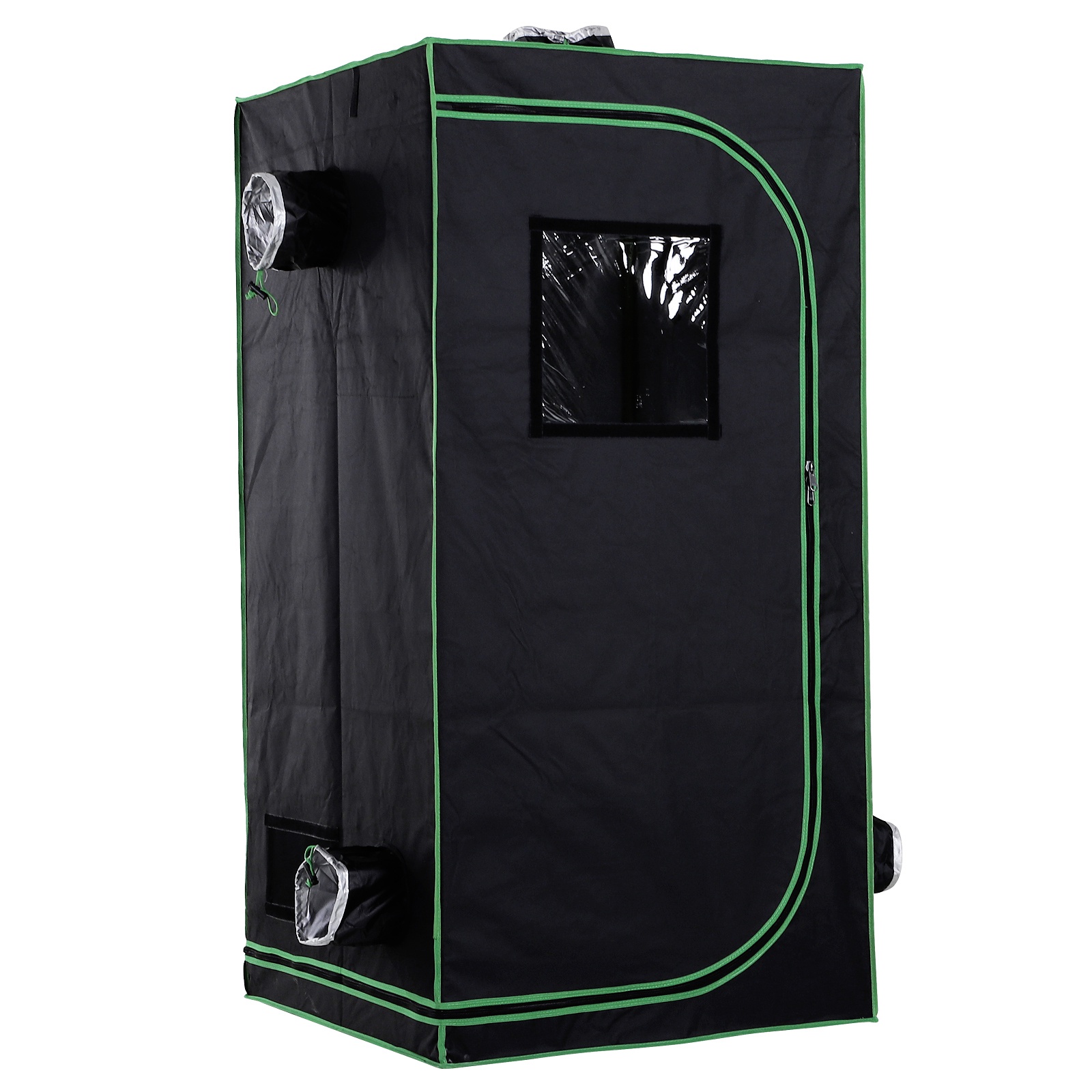 Easycomfort Tenda Idroponica in Oxford 600D con 5 Prese d'Aria Regolabili e Finestra, Serra Idroponica per Coltivazione con Foro per Cavi da Interno, 80x80x160 cm, Nero