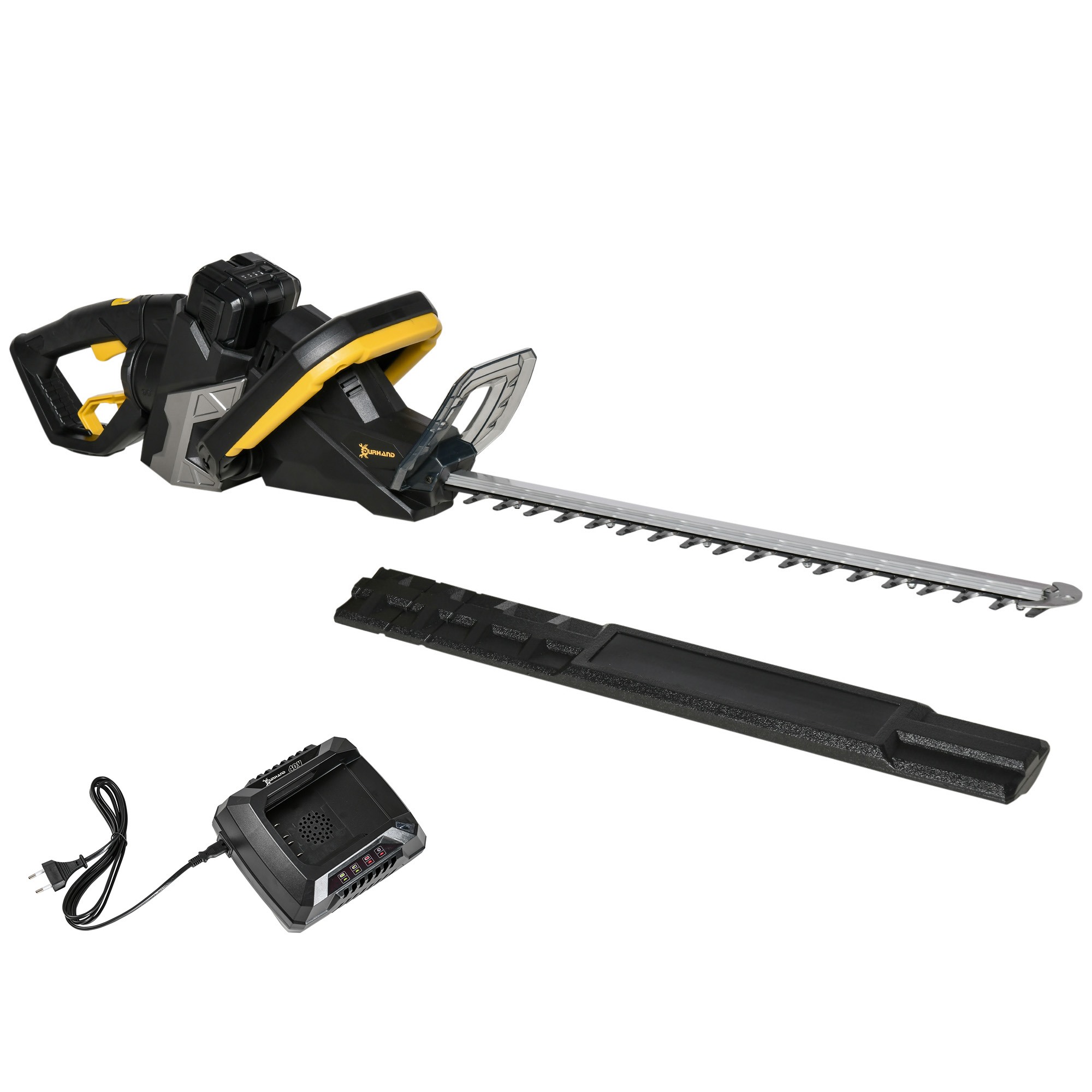 Easycomfort Tagliasiepi Elettrico a Batteria con Impugnatura Ergonomica Regolabile 180° e Lama da 52cm